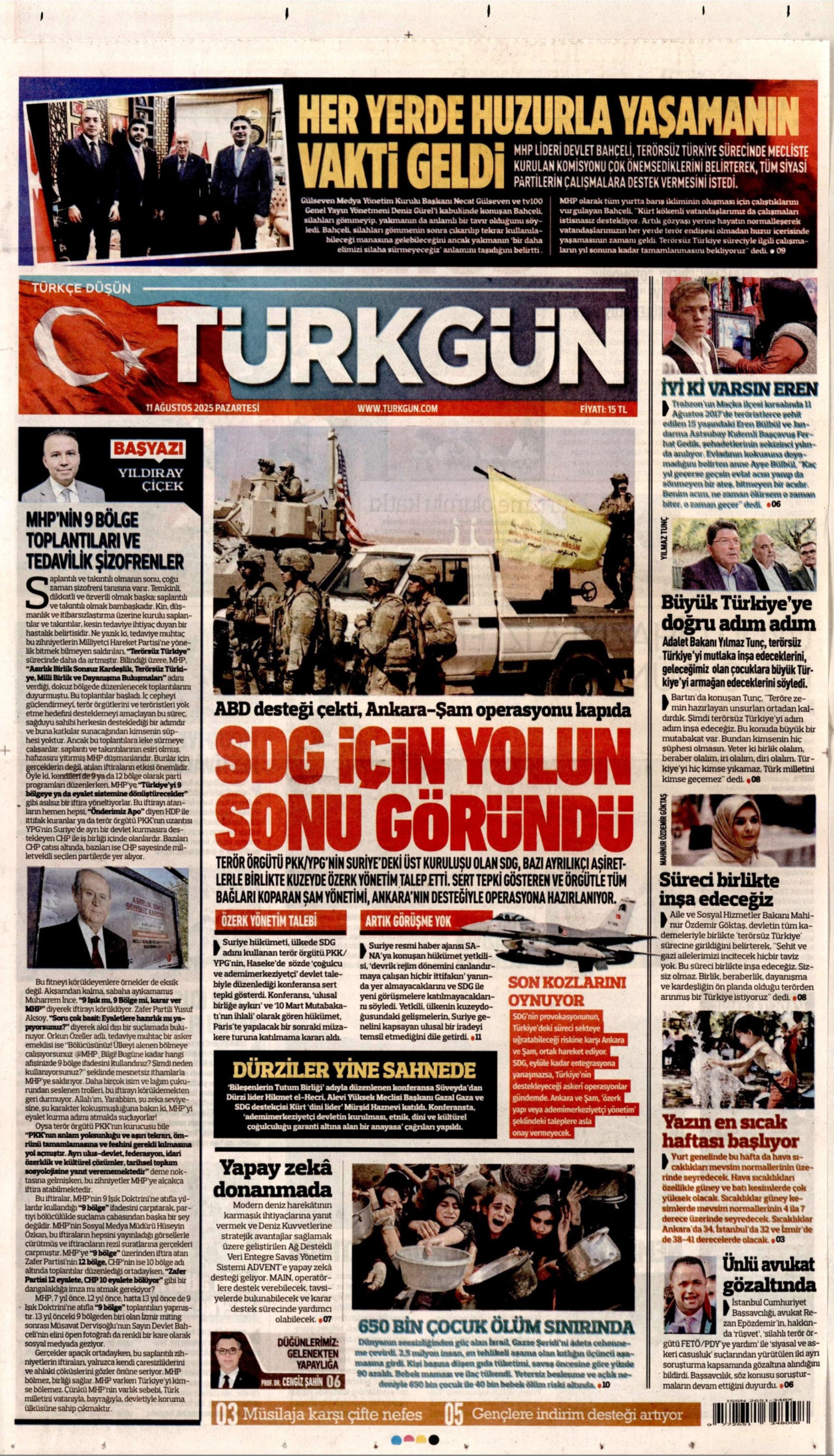 11 Ağustos 2025 gazete manşetleri: Gazeteler, Balıkesir depremini nasıl gördü?