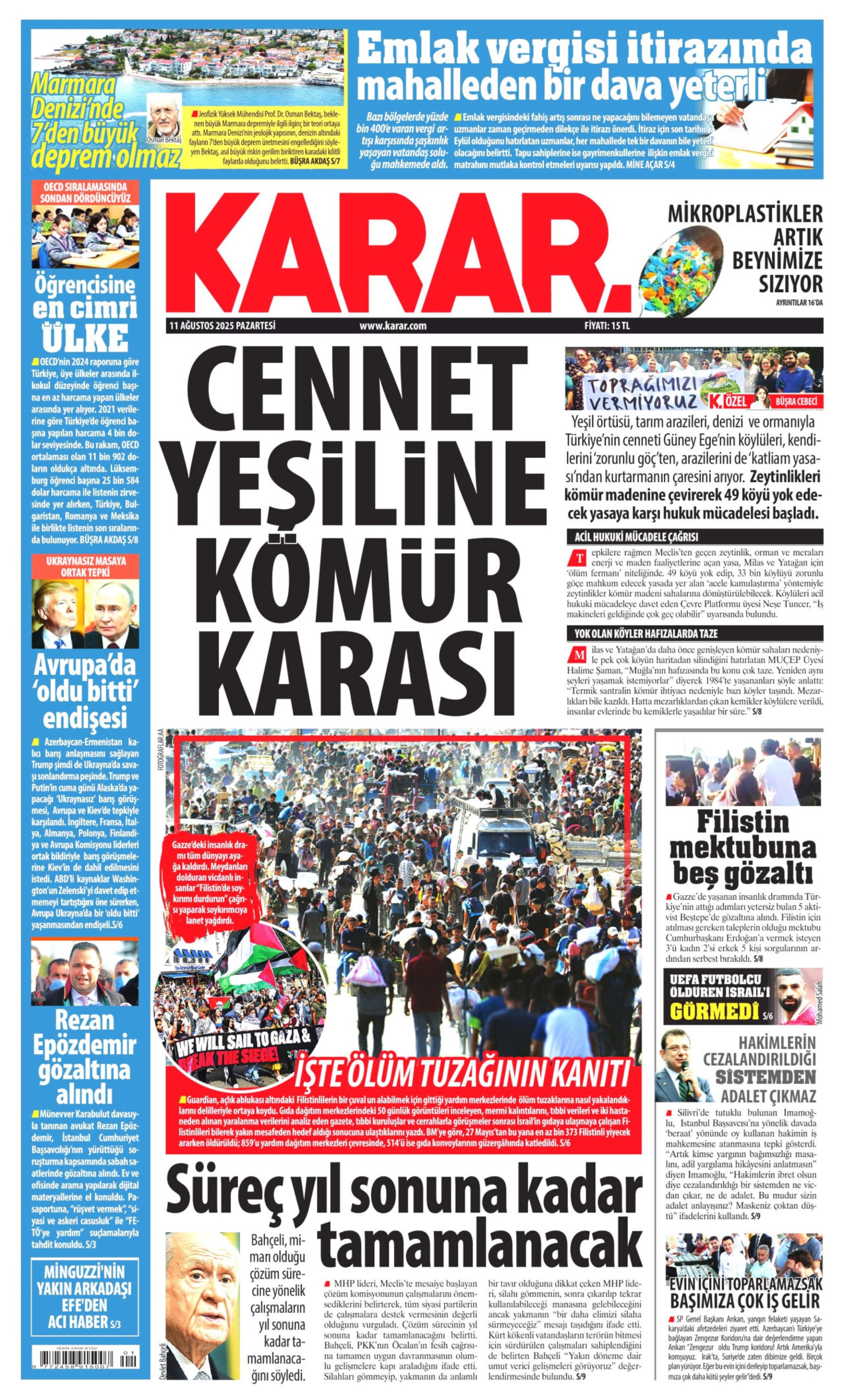 11 Ağustos 2025 gazete manşetleri: Gazeteler, Balıkesir depremini nasıl gördü?