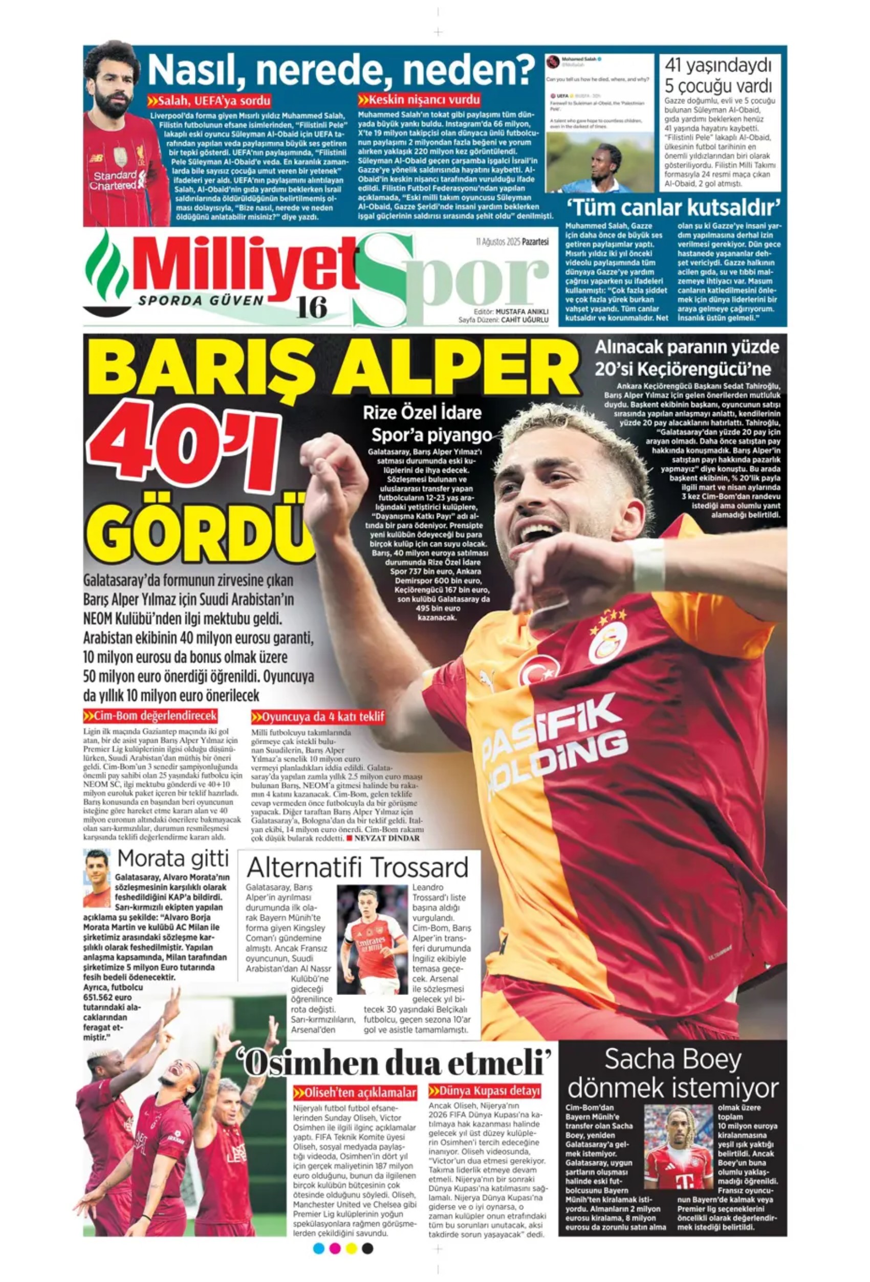 Sporda günün manşetleri... Kerem'in imza atacağı tarih netleşti: Galatasaray'a Boey piyangosu