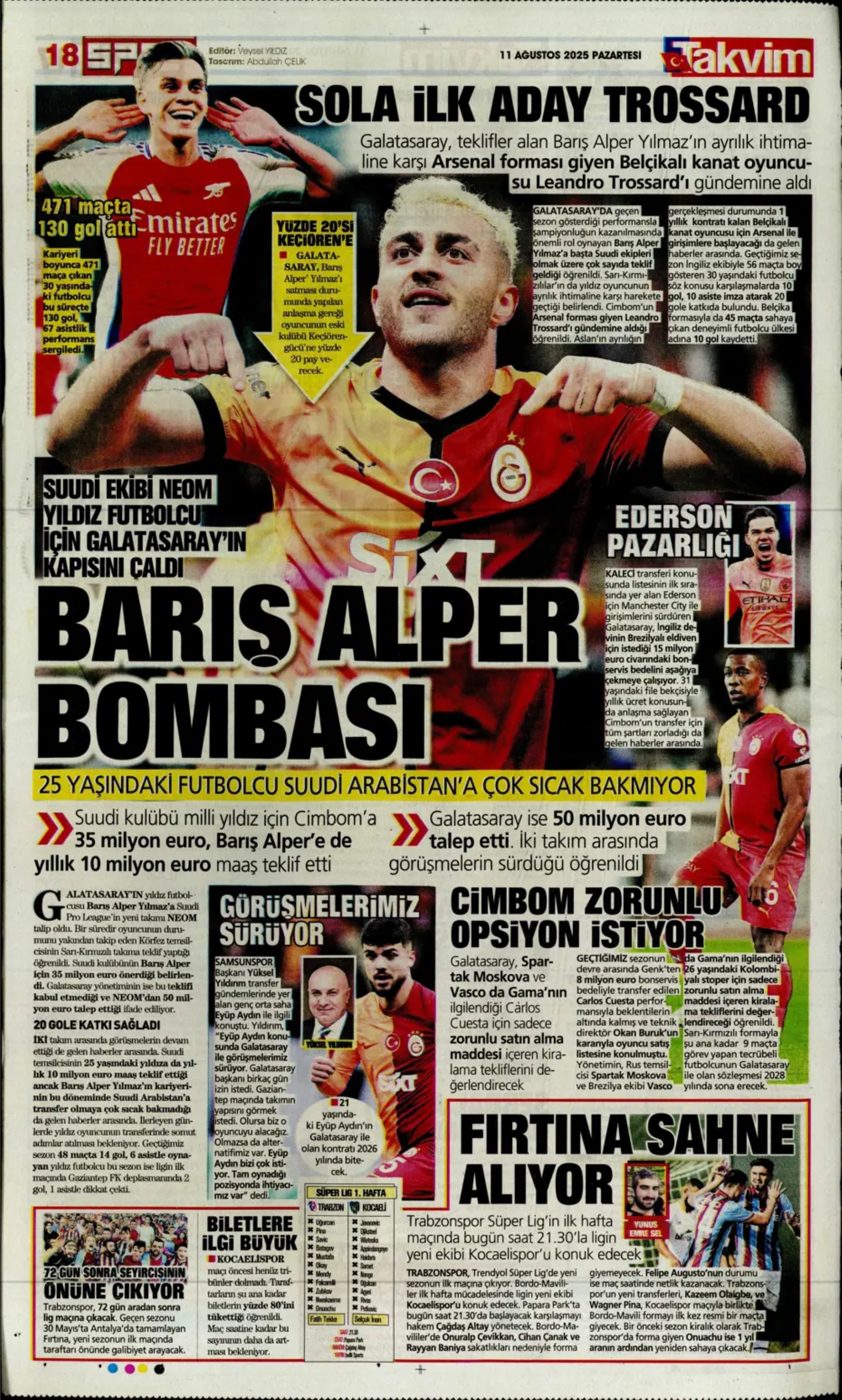 Sporda günün manşetleri... Kerem'in imza atacağı tarih netleşti: Galatasaray'a Boey piyangosu