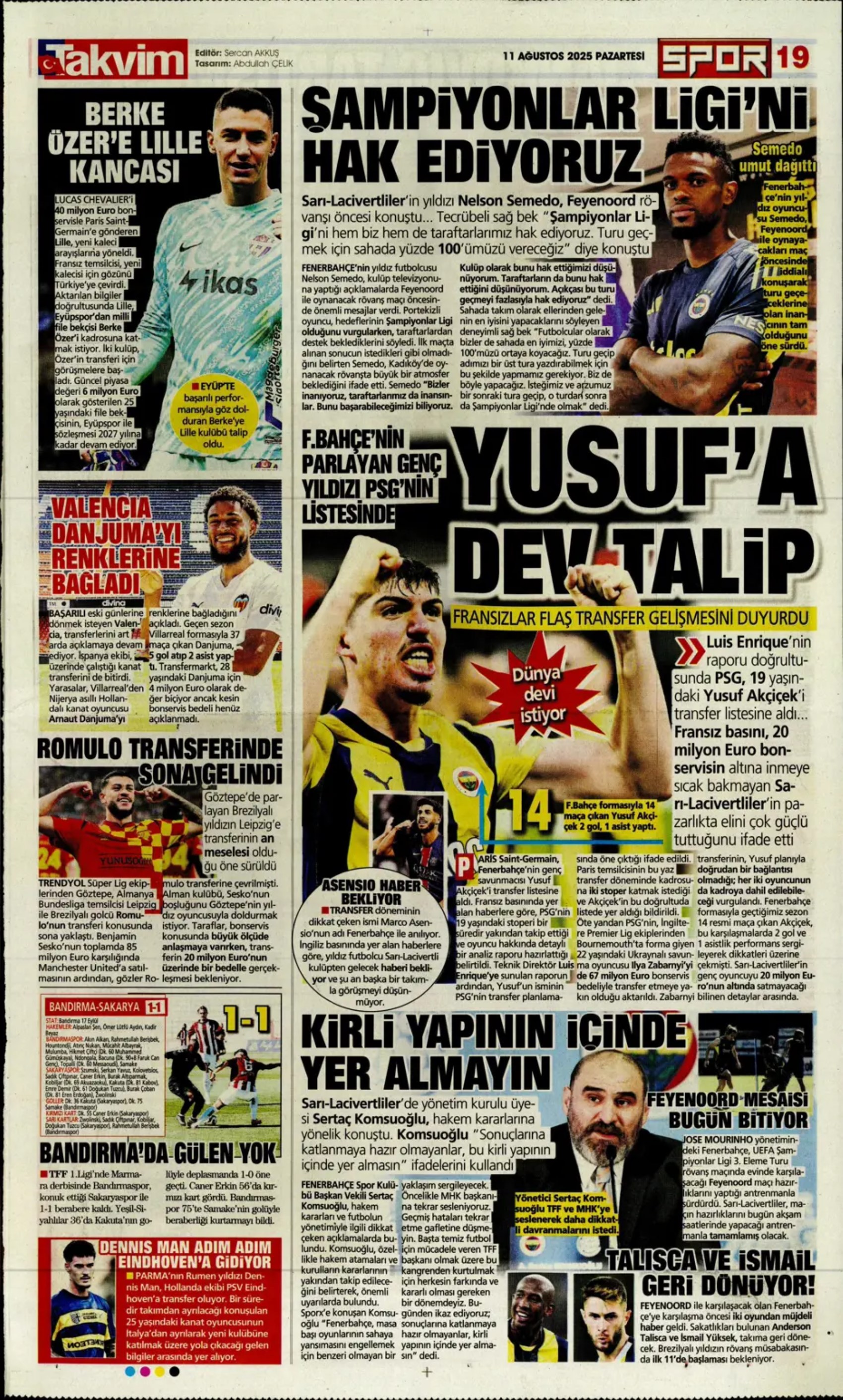 Sporda günün manşetleri... Kerem'in imza atacağı tarih netleşti: Galatasaray'a Boey piyangosu