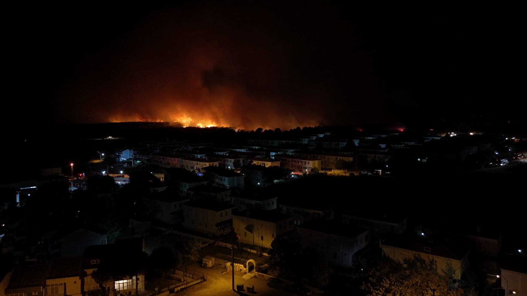 Edirne'deki orman yangınında alevler evlere yaklaştı