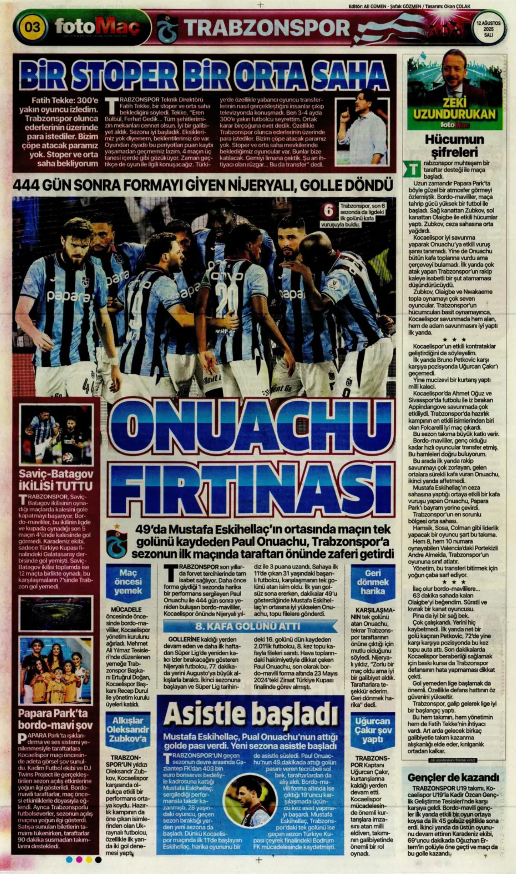 Sporda günün manşetleri... Kerem Aktürkoğlu için devreye girdi: Zinchenko geliyor!
