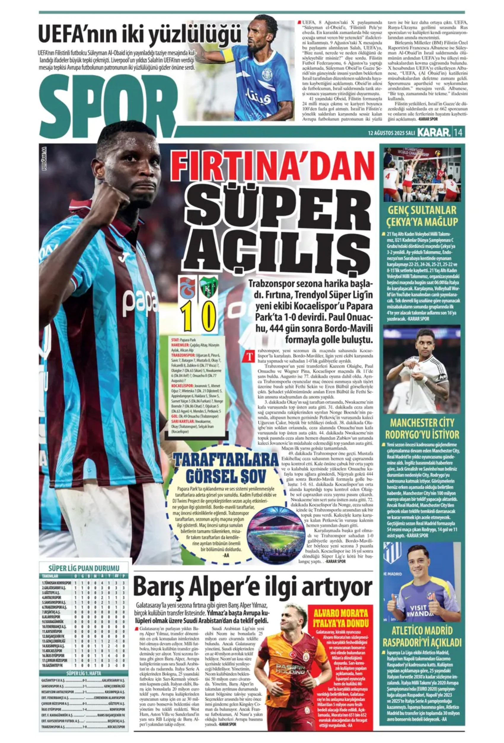 Sporda günün manşetleri... Kerem Aktürkoğlu için devreye girdi: Zinchenko geliyor!