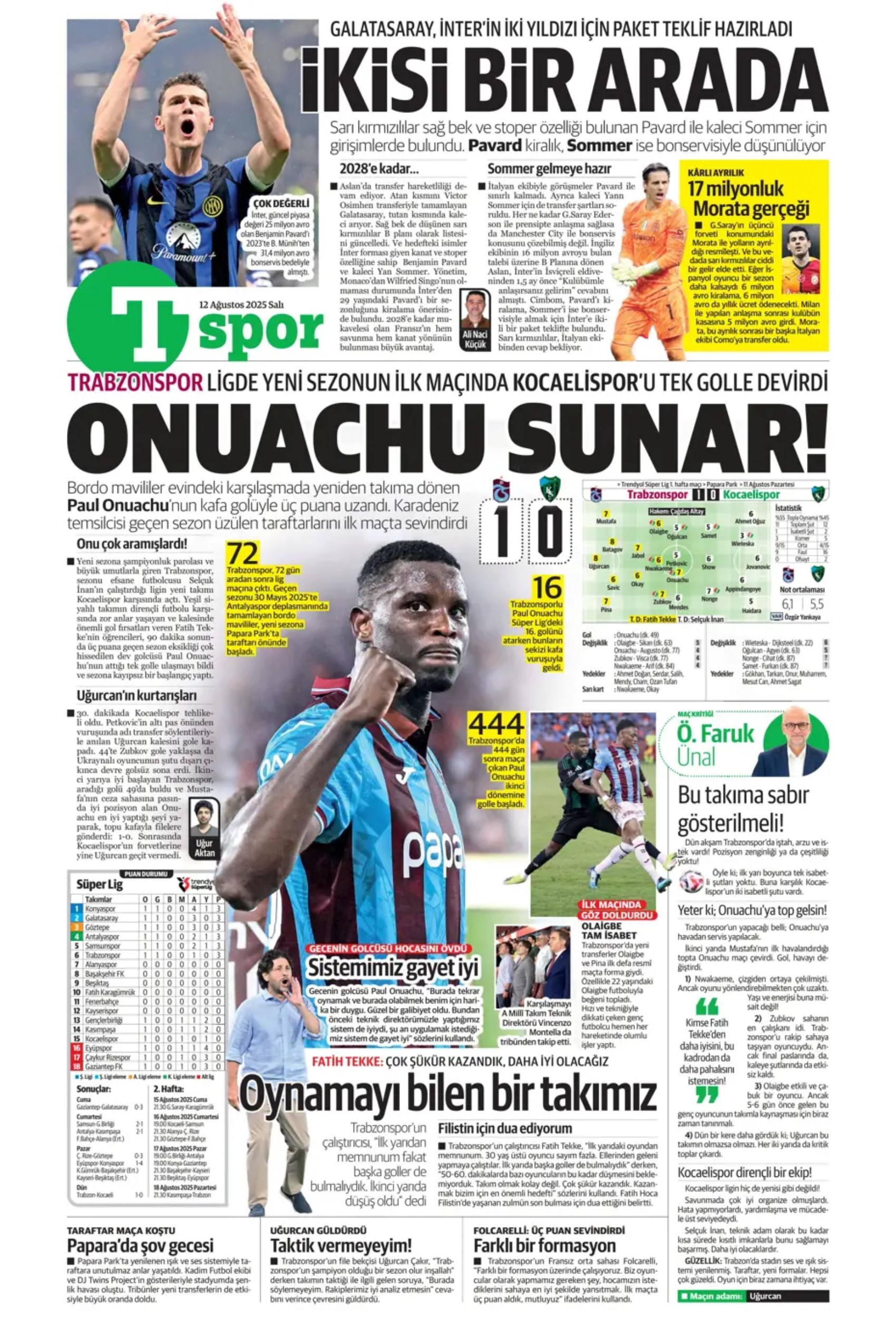 Sporda günün manşetleri... Kerem Aktürkoğlu için devreye girdi: Zinchenko geliyor!