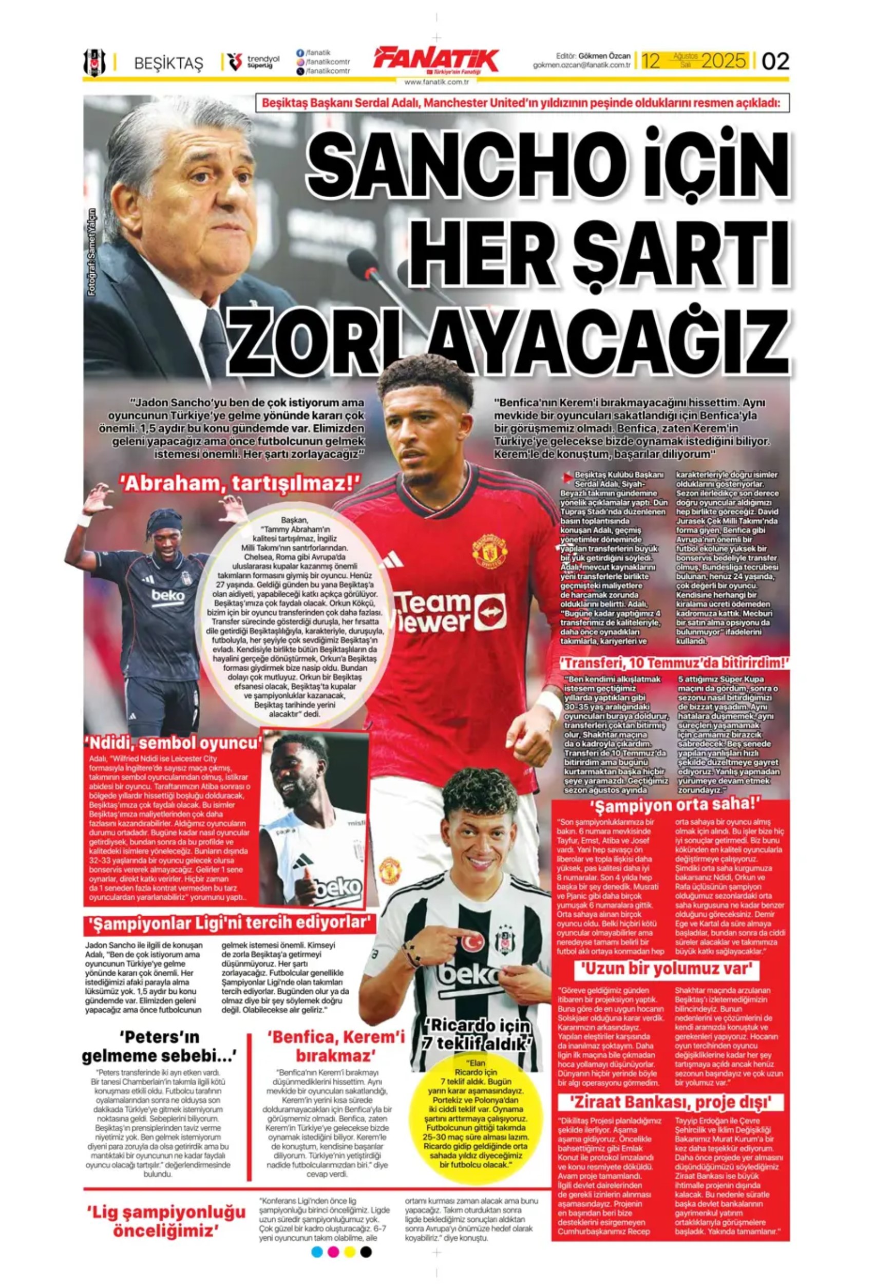 Sporda günün manşetleri... Kerem Aktürkoğlu için devreye girdi: Zinchenko geliyor!