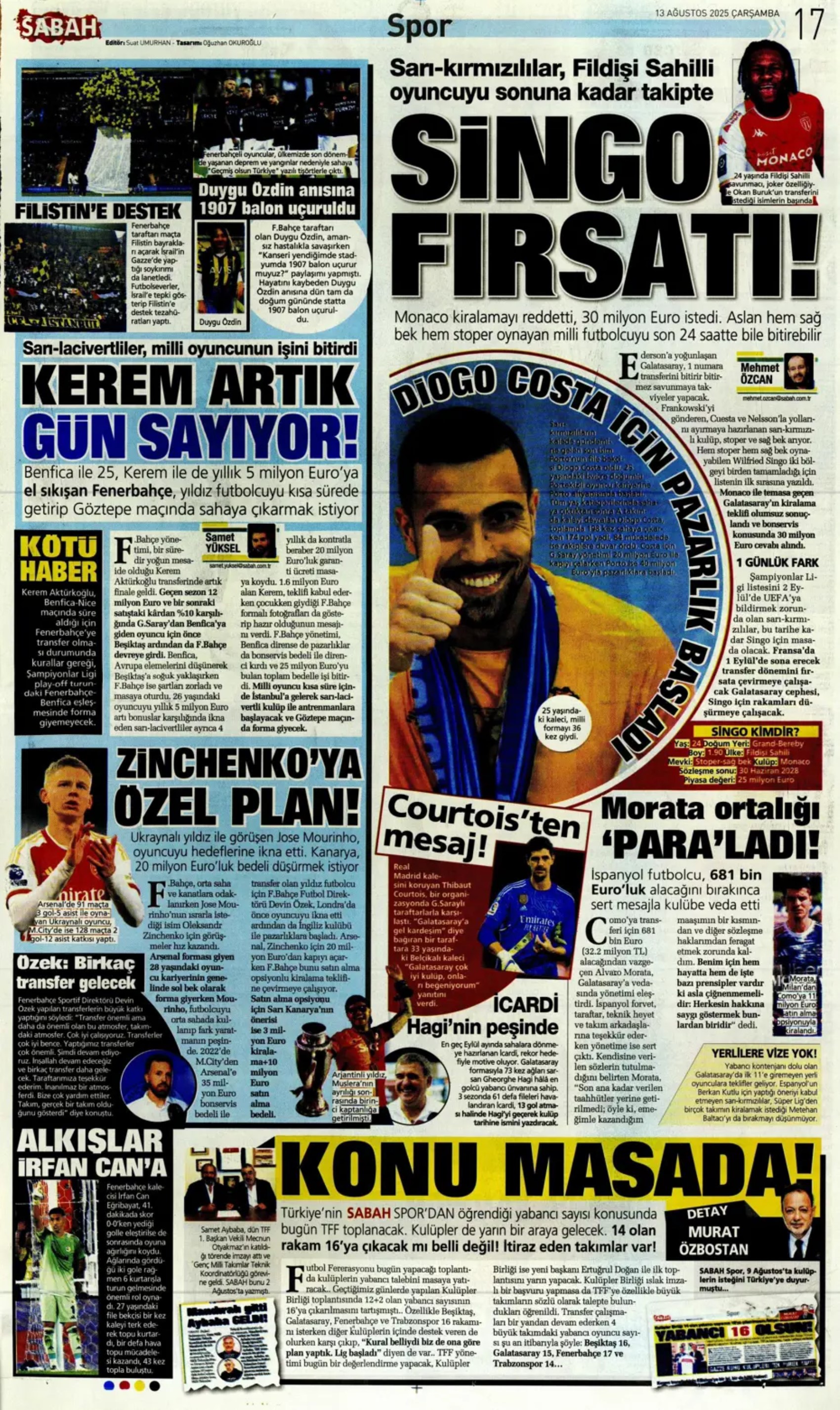 Sporda günün manşetleri: Fenerbahçe Kadıköy'de şov yaptı, kasası da doldu