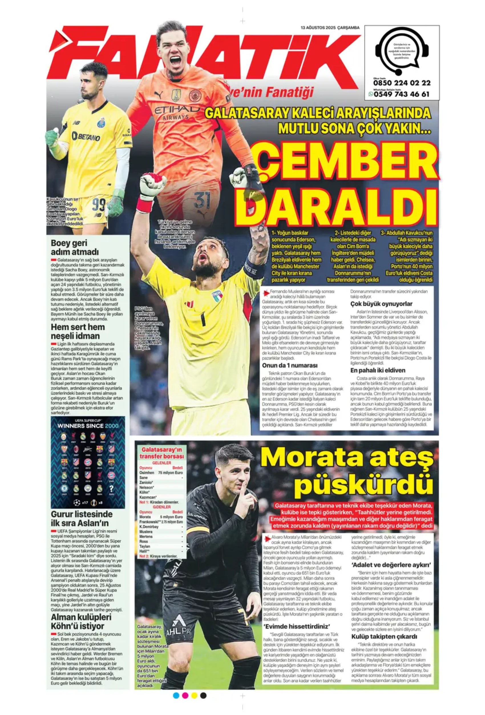 Sporda günün manşetleri: Fenerbahçe Kadıköy'de şov yaptı, kasası da doldu