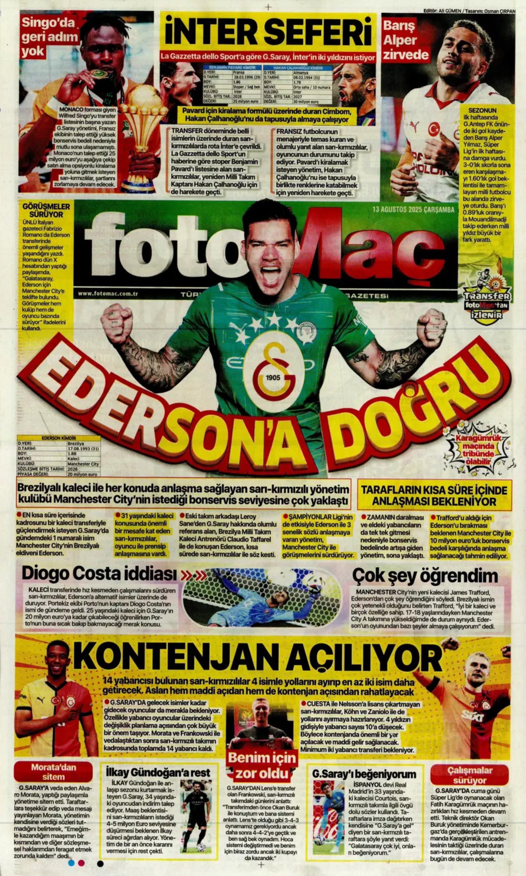 Sporda günün manşetleri: Fenerbahçe Kadıköy'de şov yaptı, kasası da doldu