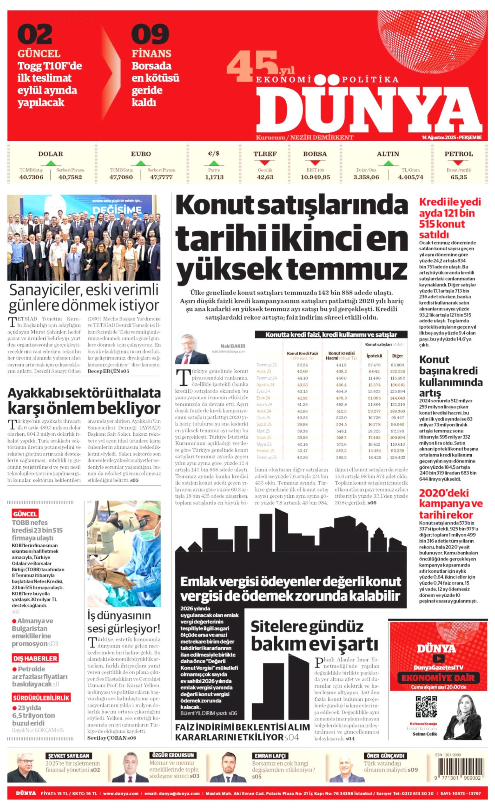 14 Ağustos 2025 gazete manşetleri: Gazeteler, Özlem Çerçioğlu'nun AKP'ye transferini nasıl gördü?