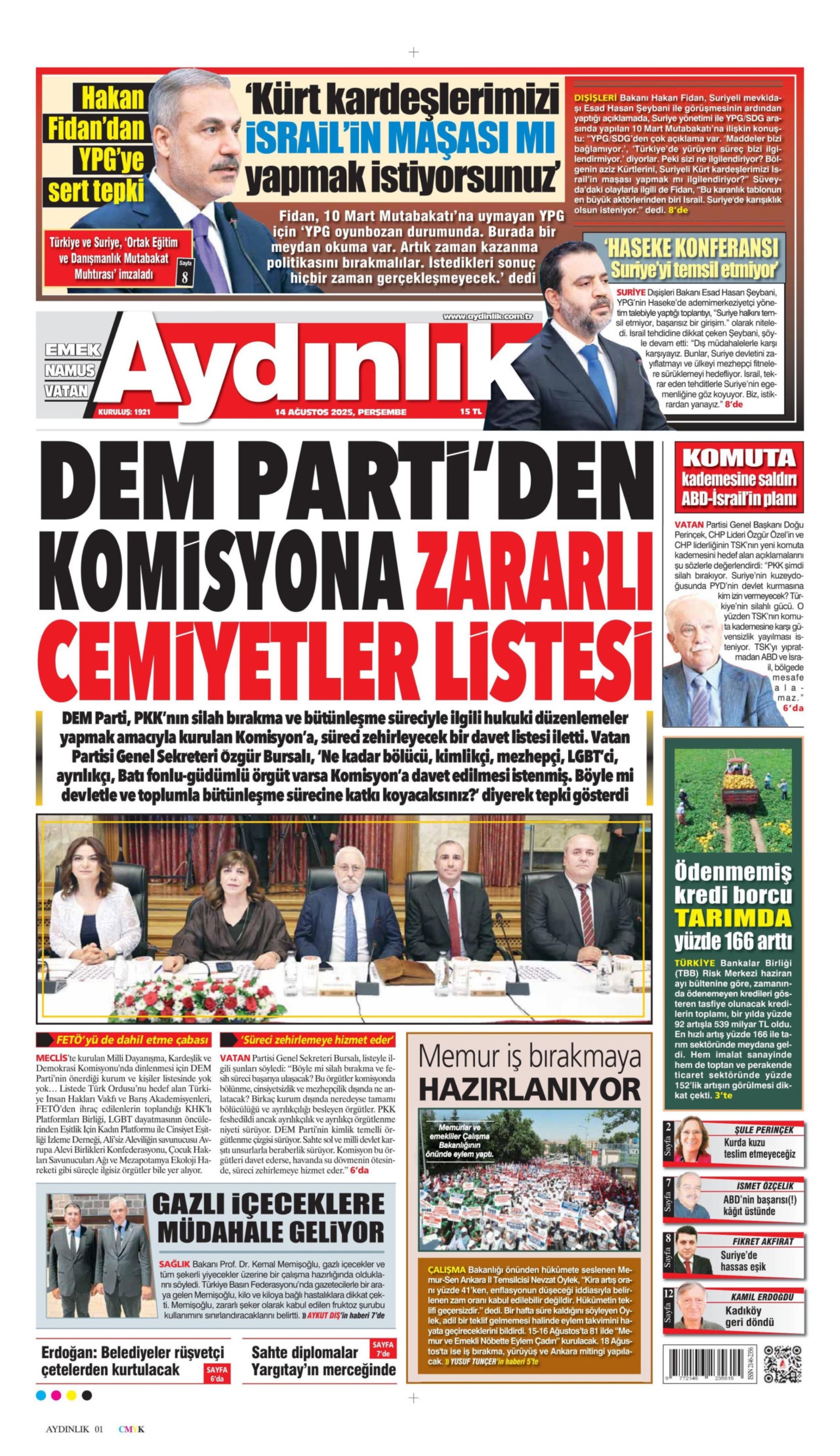 14 Ağustos 2025 gazete manşetleri: Gazeteler, Özlem Çerçioğlu'nun AKP'ye transferini nasıl gördü?