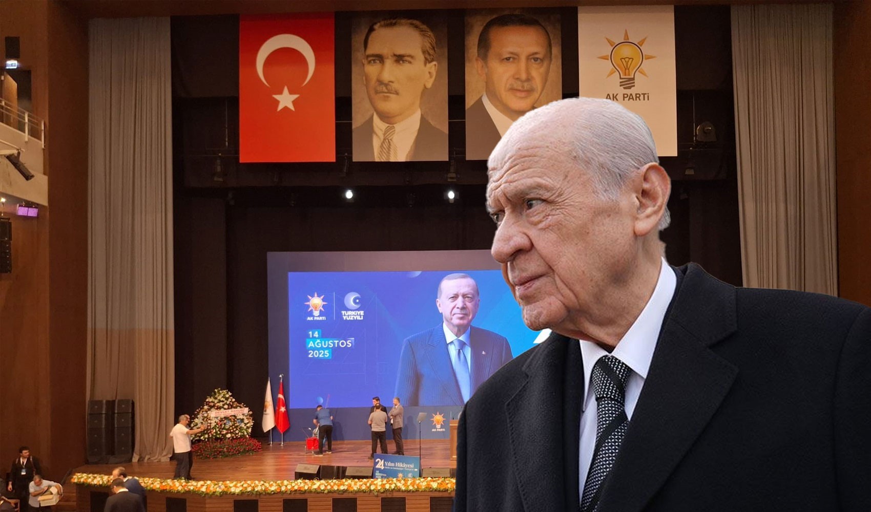 MHP lideri Bahçeli'den AKP'ye mesaj dolu çelenk