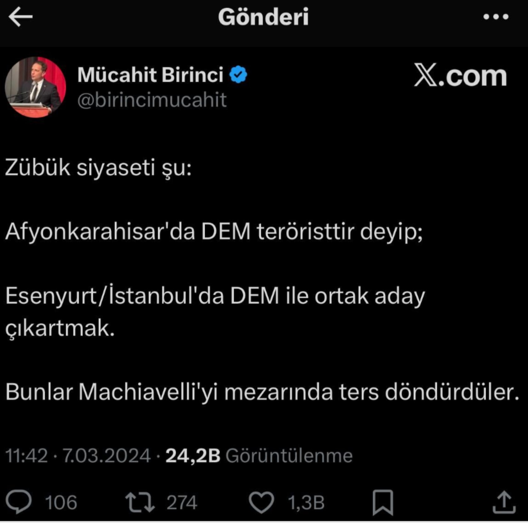 Murat Kapki iddialarıyla gündem olmuştu: Mücahit Birinci'nin Machiavelli paylaşımları gündem oldu