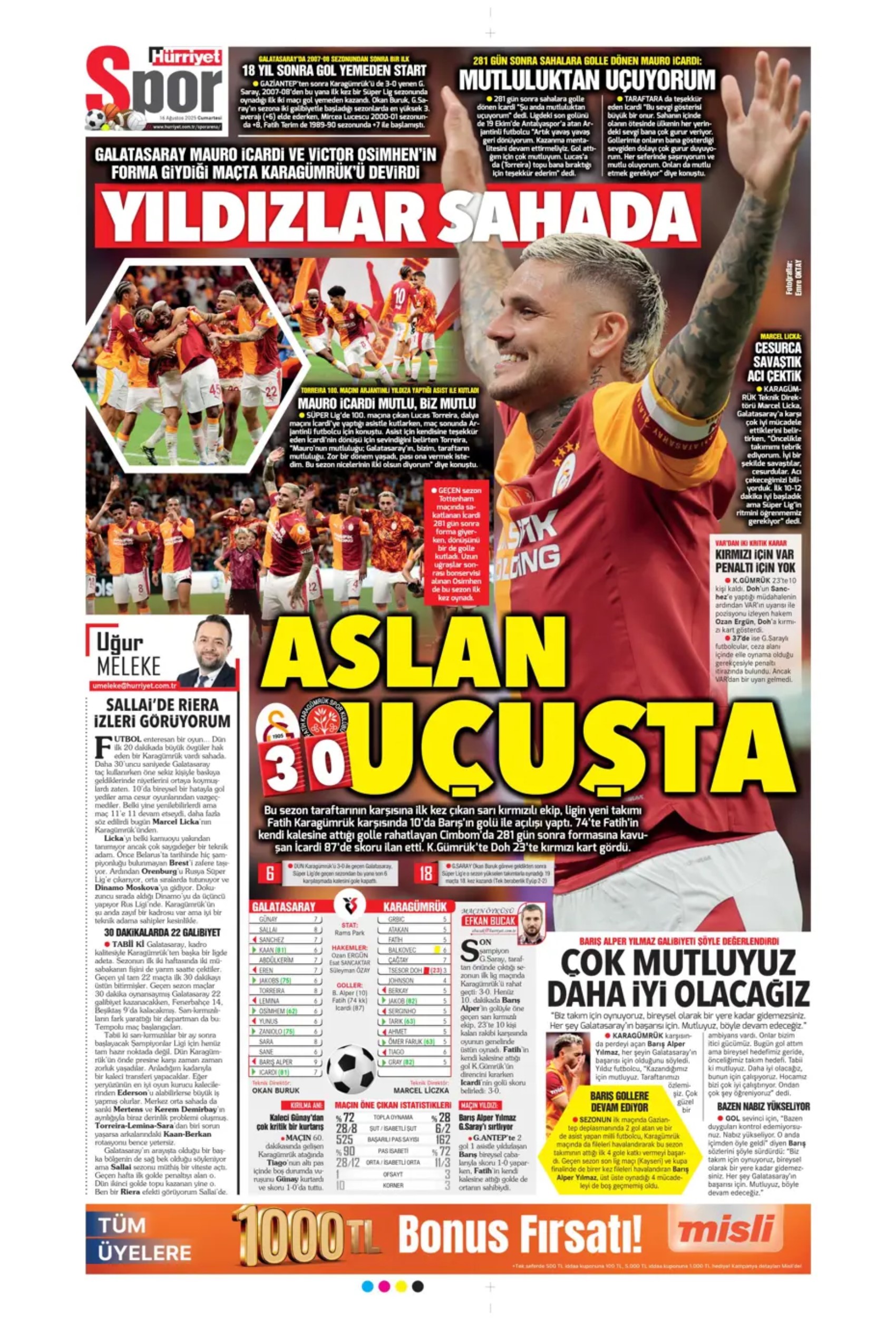 Sporda günün manşetleri: Kerem Aktürkoğlu'na 'Kartal' pençesi!