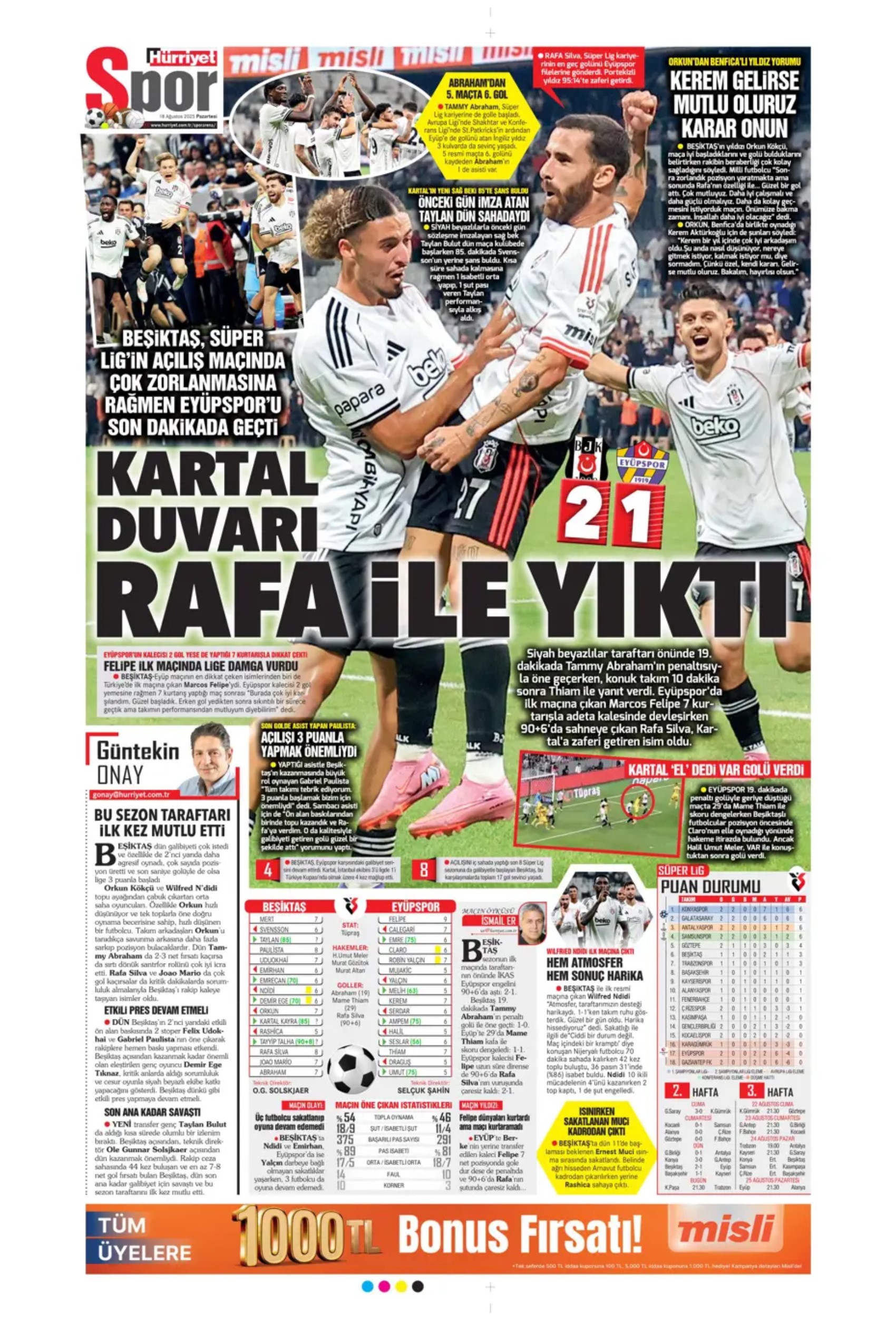 Sporda günün manşetleri: Fenerbahçe'de Palacios gündemi, Galatasaray'da Barış Alper'in alternatifi belli oldu!