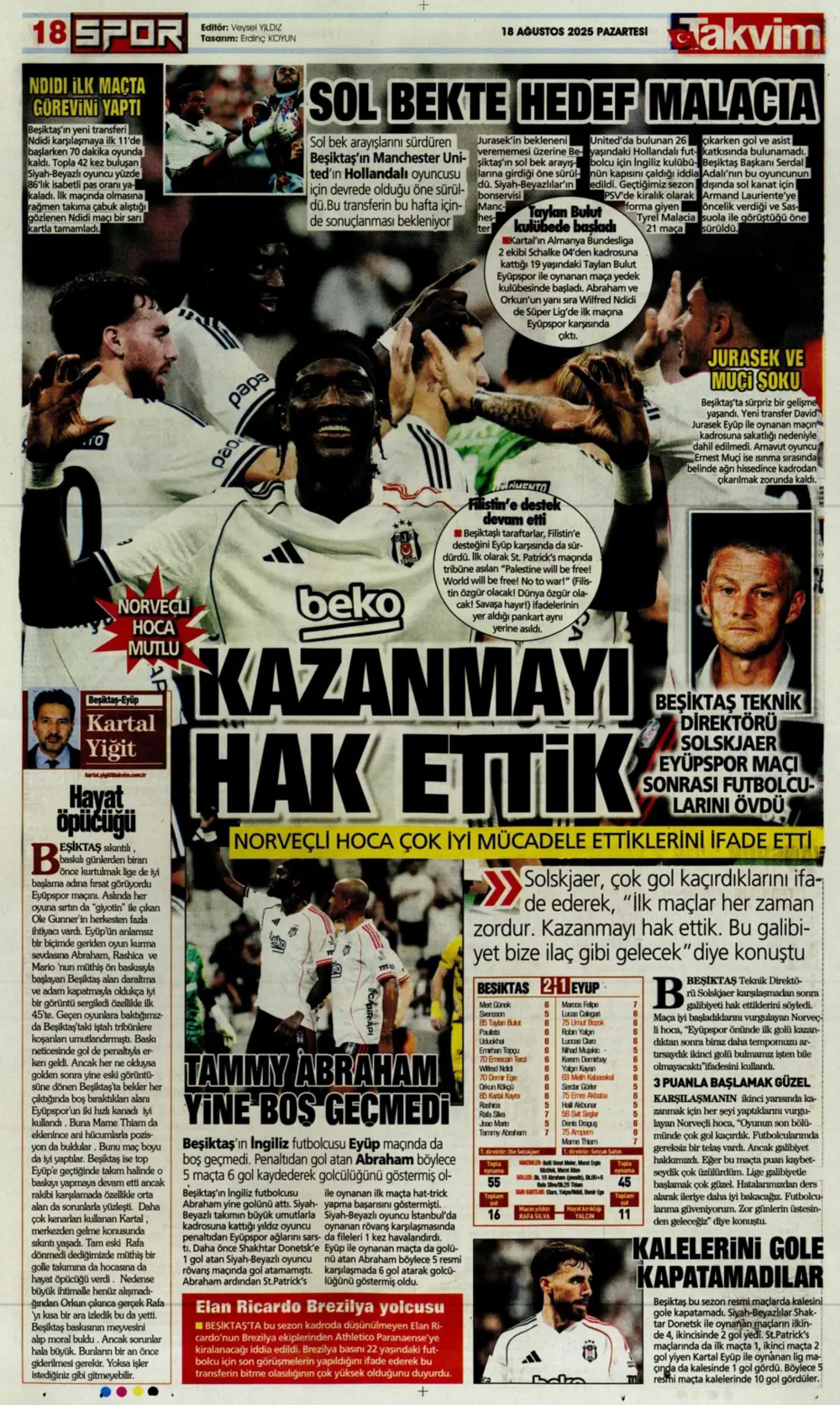 Sporda günün manşetleri: Fenerbahçe'de Palacios gündemi, Galatasaray'da Barış Alper'in alternatifi belli oldu!