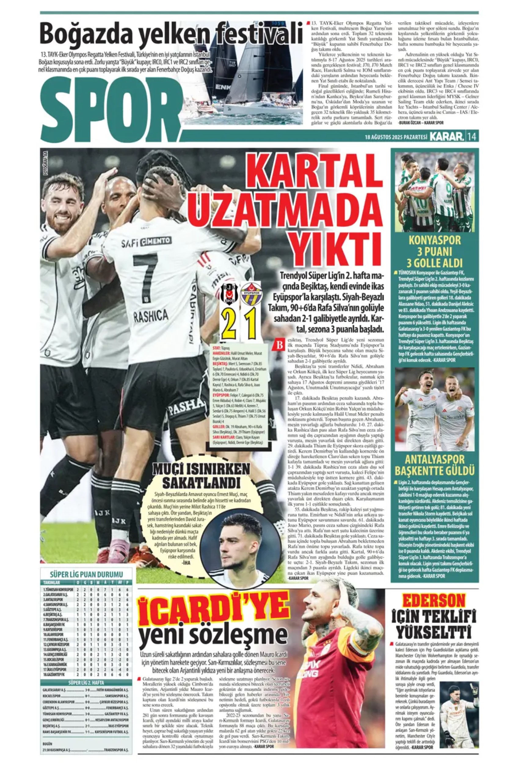 Sporda günün manşetleri: Fenerbahçe'de Palacios gündemi, Galatasaray'da Barış Alper'in alternatifi belli oldu!