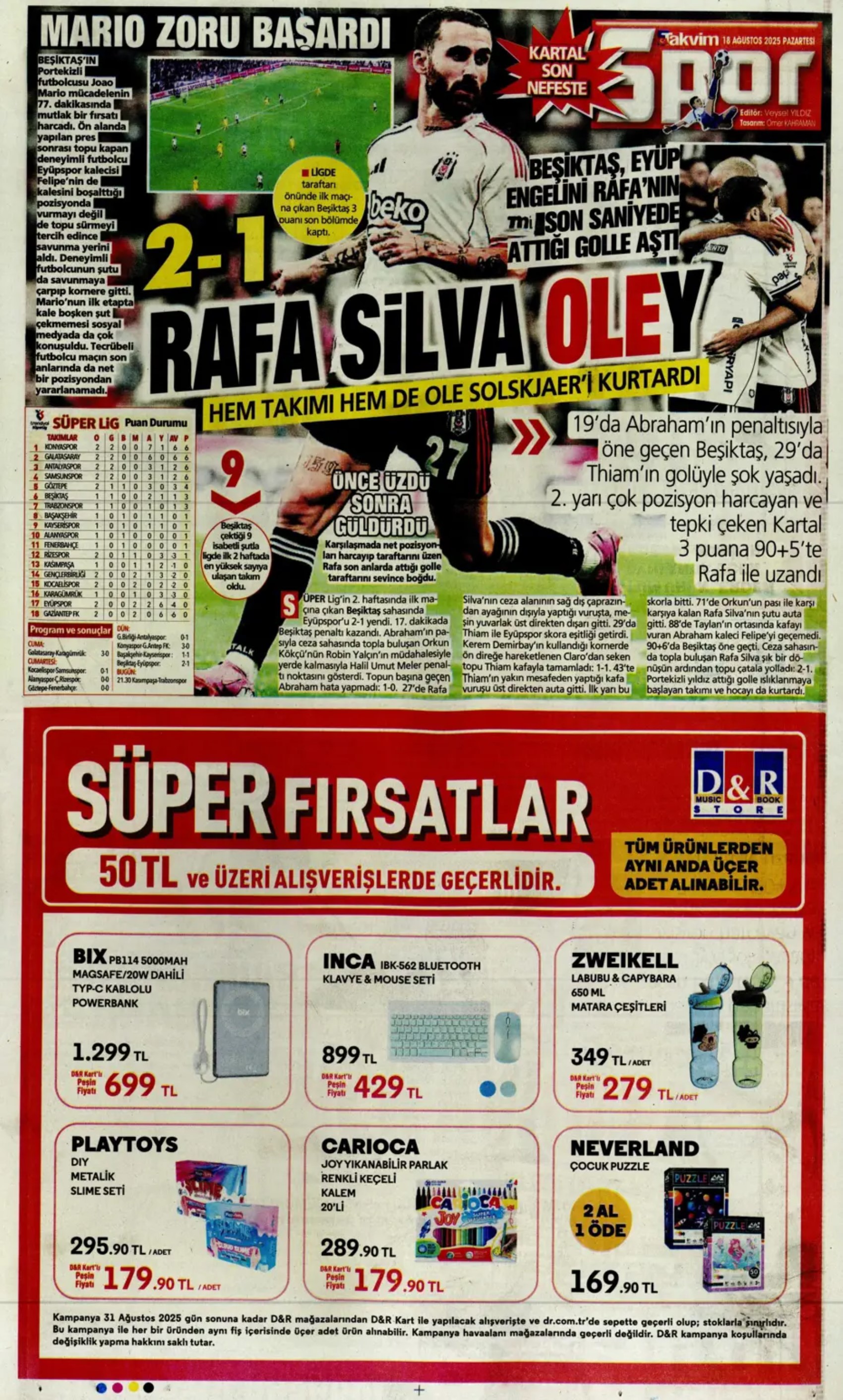 Sporda günün manşetleri: Fenerbahçe'de Palacios gündemi, Galatasaray'da Barış Alper'in alternatifi belli oldu!