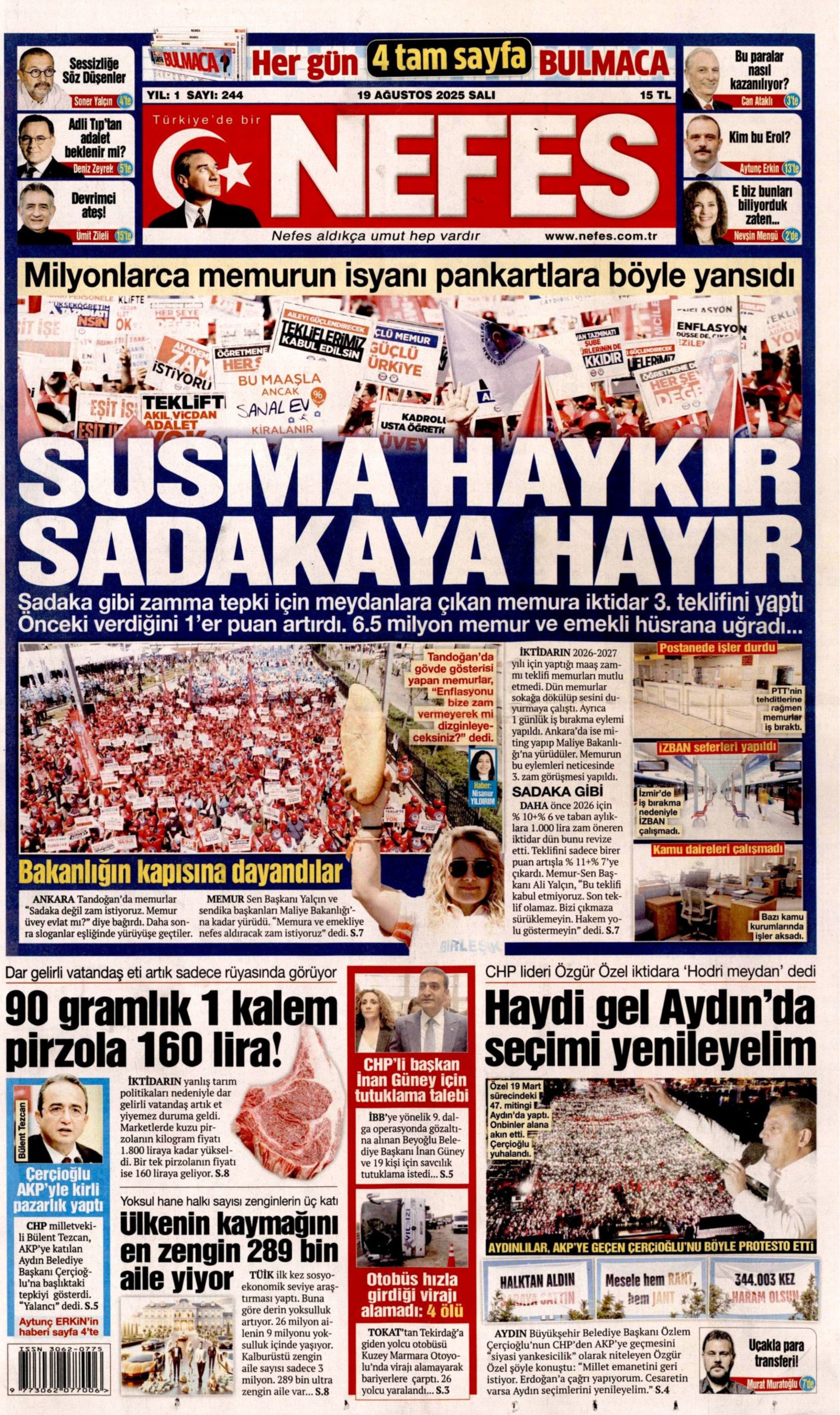 19 Ağustos 2025 gazete manşetleri: Gazeteler, CHP'nin Aydın mitingini nasıl gördü?