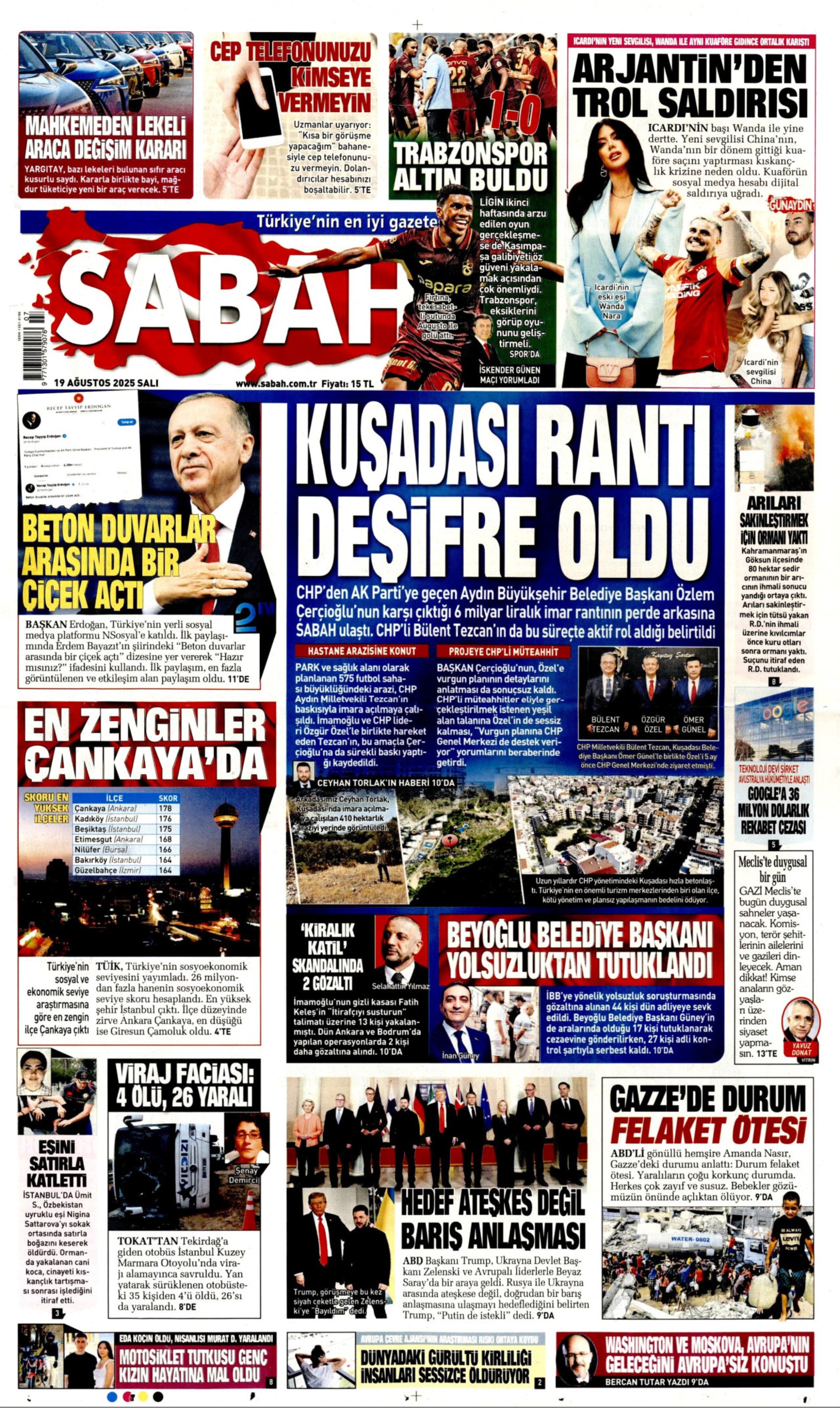 19 Ağustos 2025 gazete manşetleri: Gazeteler, CHP'nin Aydın mitingini nasıl gördü?