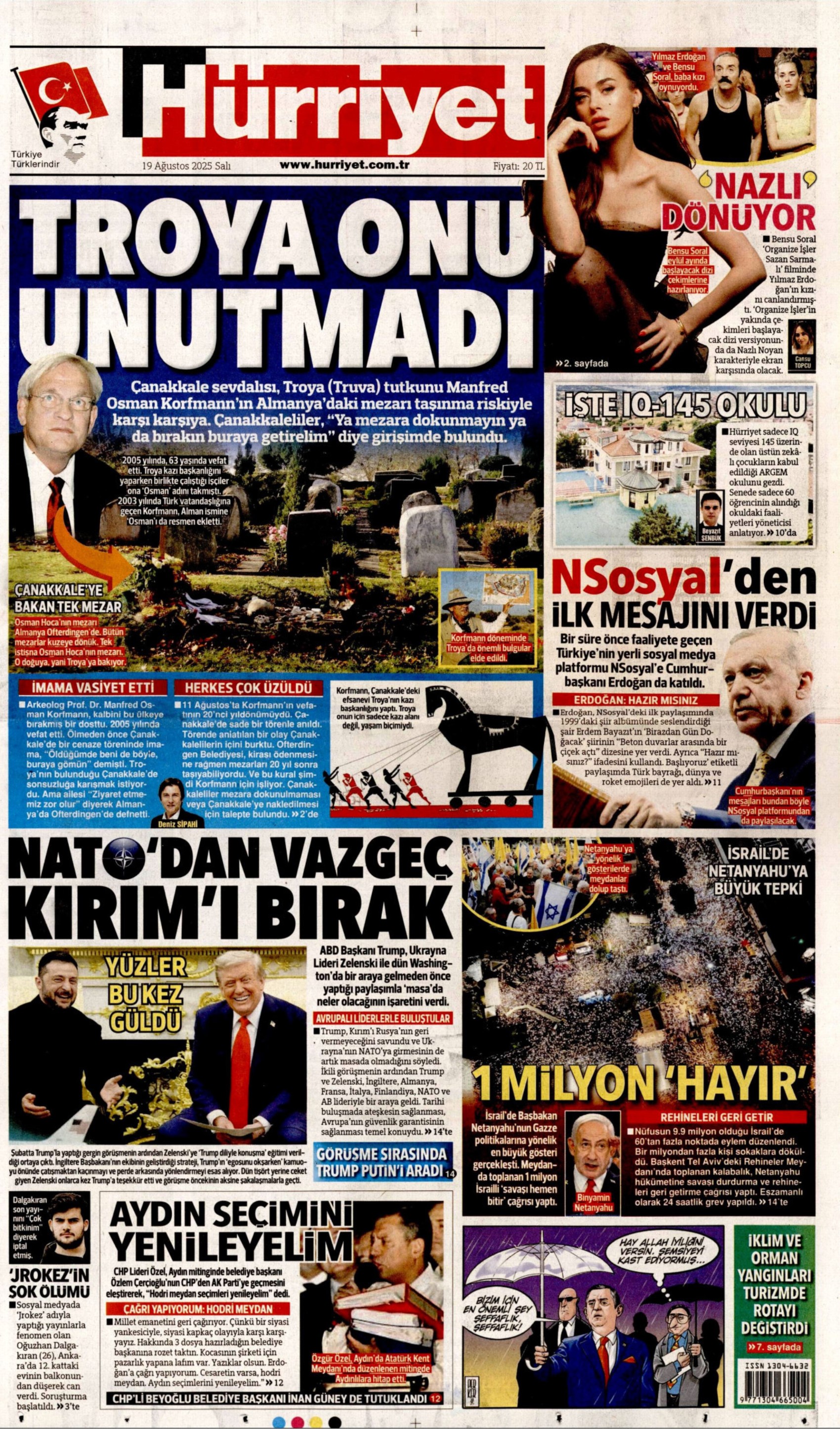 19 Ağustos 2025 gazete manşetleri: Gazeteler, CHP'nin Aydın mitingini nasıl gördü?
