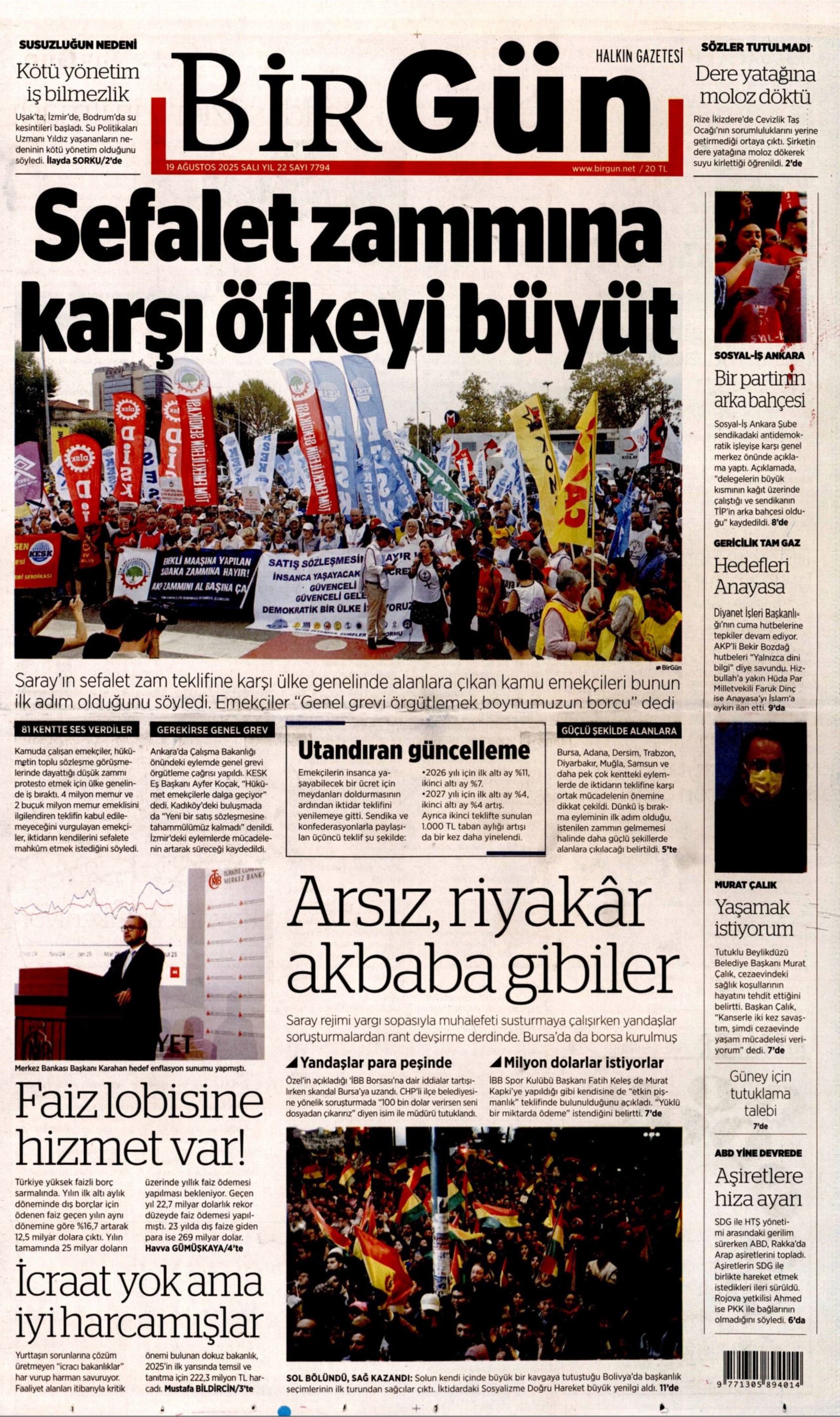 19 Ağustos 2025 gazete manşetleri: Gazeteler, CHP'nin Aydın mitingini nasıl gördü?