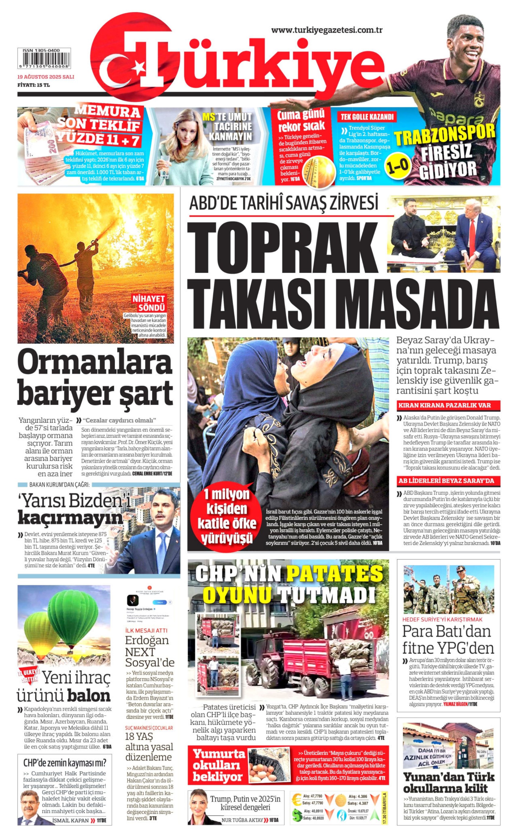 19 Ağustos 2025 gazete manşetleri: Gazeteler, CHP'nin Aydın mitingini nasıl gördü?