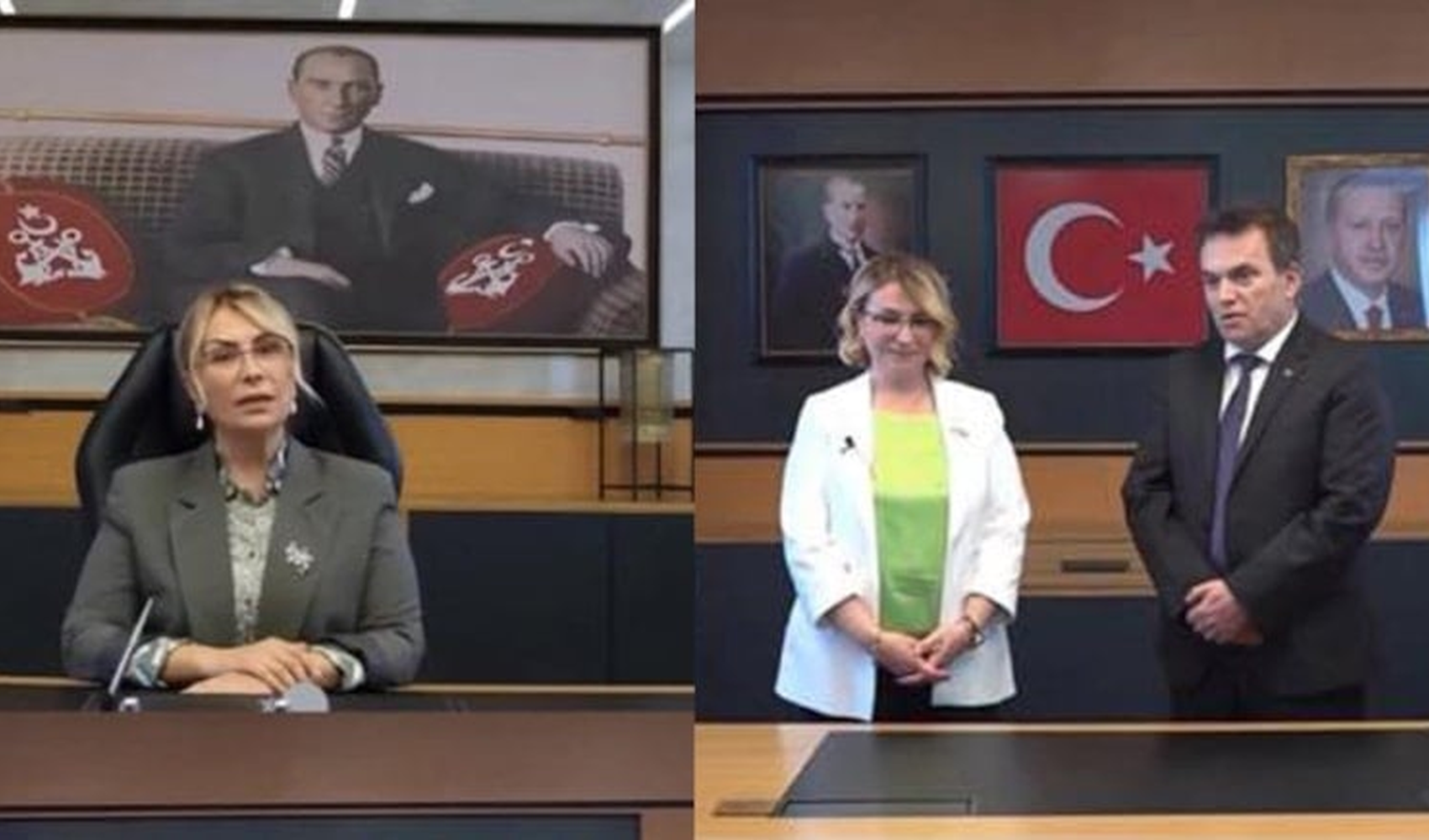 Gelir gelmez ilk işi olmuştu: AKP'ye geçen başkana, partisinden Erdoğan portresi tepkisi