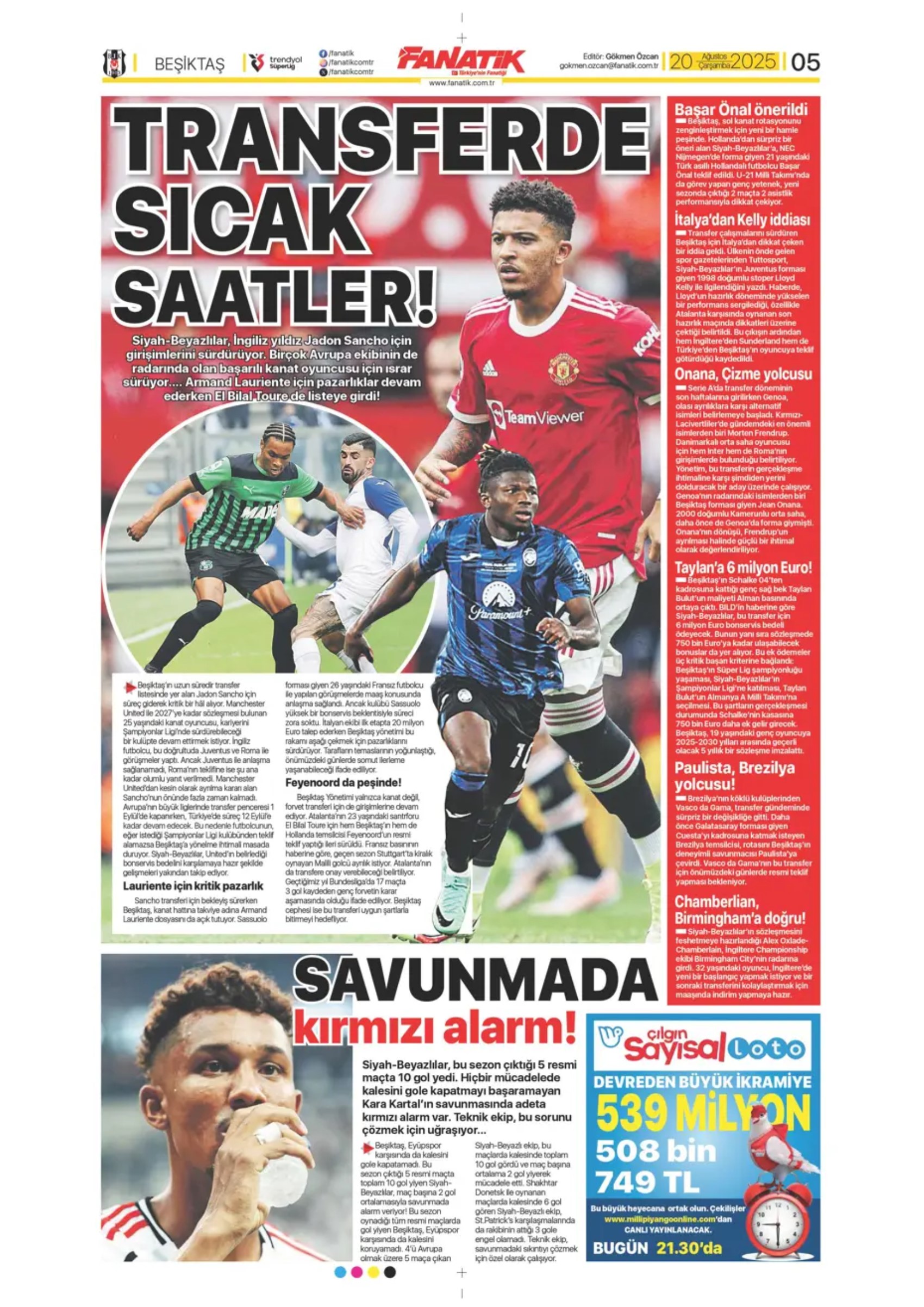 Sporda günün manşetleri... Hakan Çalhanoğlu dosyası kapanmadı