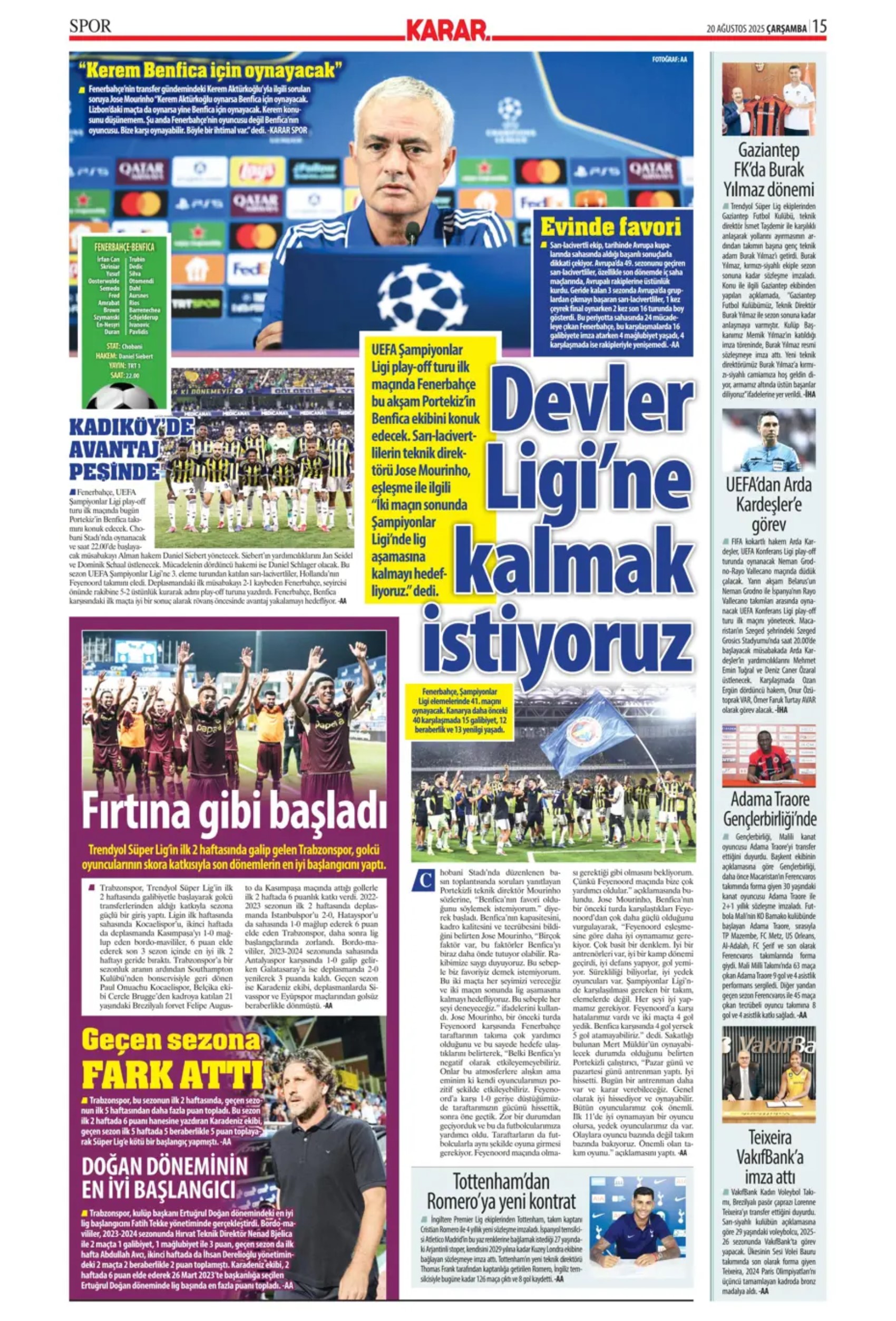 Sporda günün manşetleri... Hakan Çalhanoğlu dosyası kapanmadı