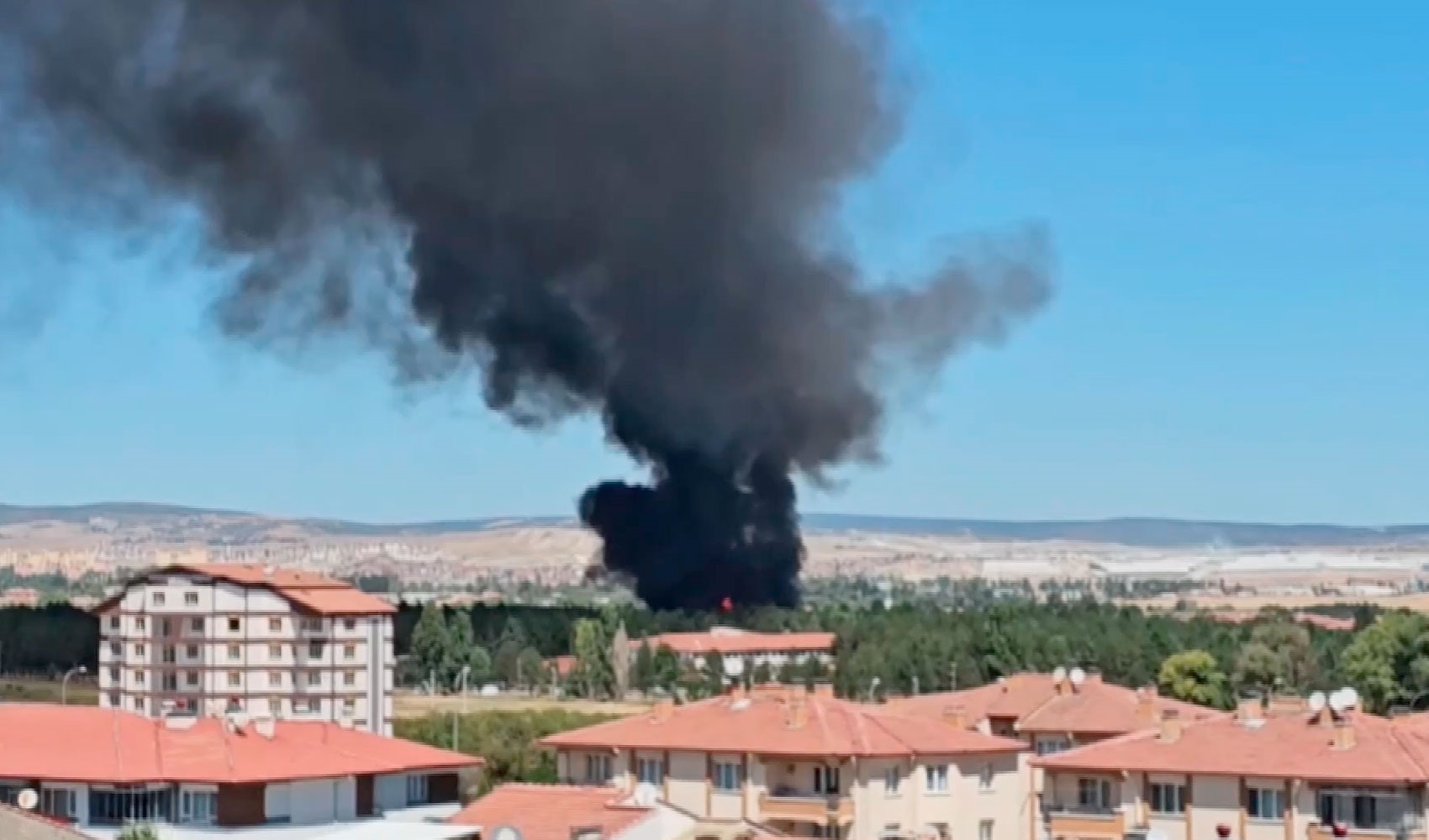 Kütahya Hava Er Eğitim Tugay Komutanlığı’nda yangın
