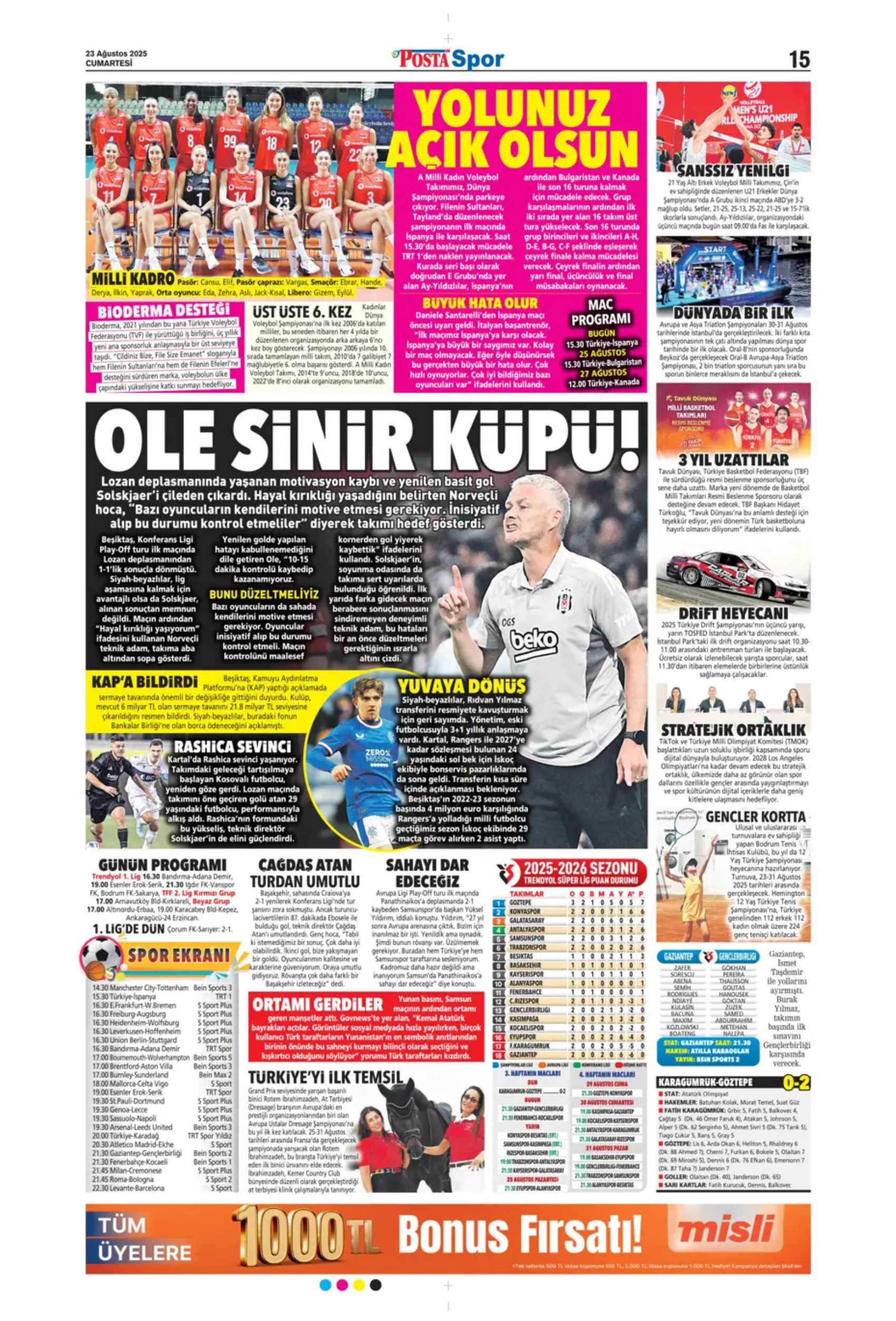 Sporda günün manşetleri... Fenerbahçe'nin transferdeki ana hedefi belli oldu