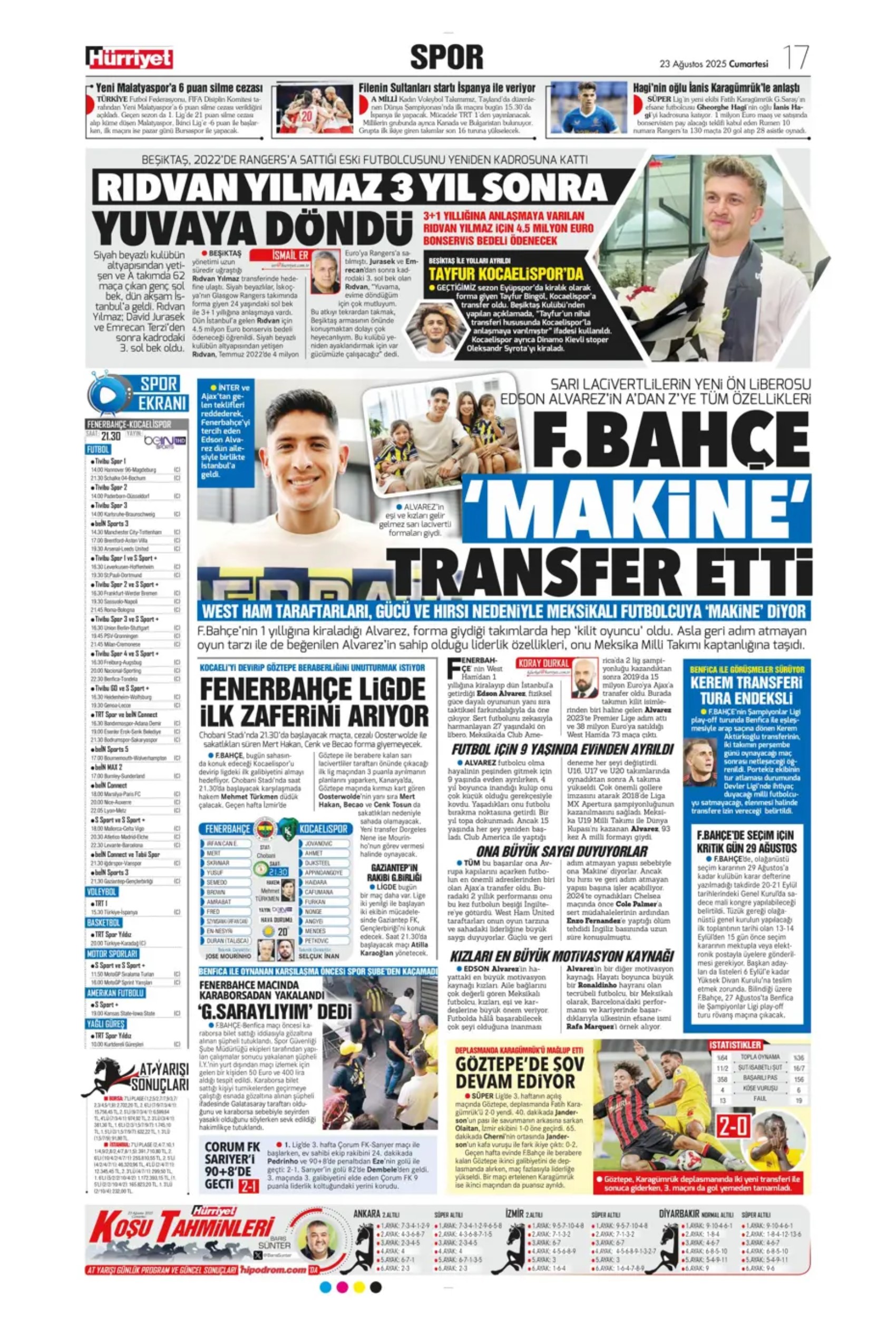 Sporda günün manşetleri... Fenerbahçe'nin transferdeki ana hedefi belli oldu