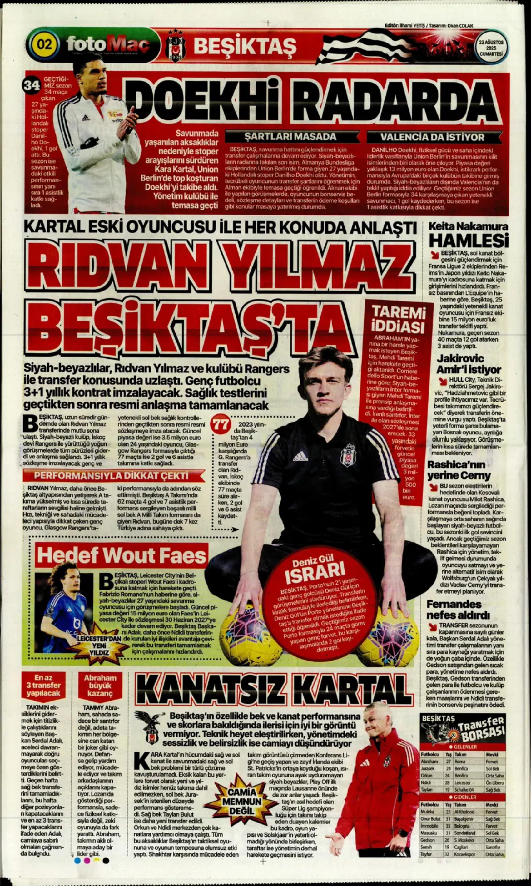 Sporda günün manşetleri... Fenerbahçe'nin transferdeki ana hedefi belli oldu