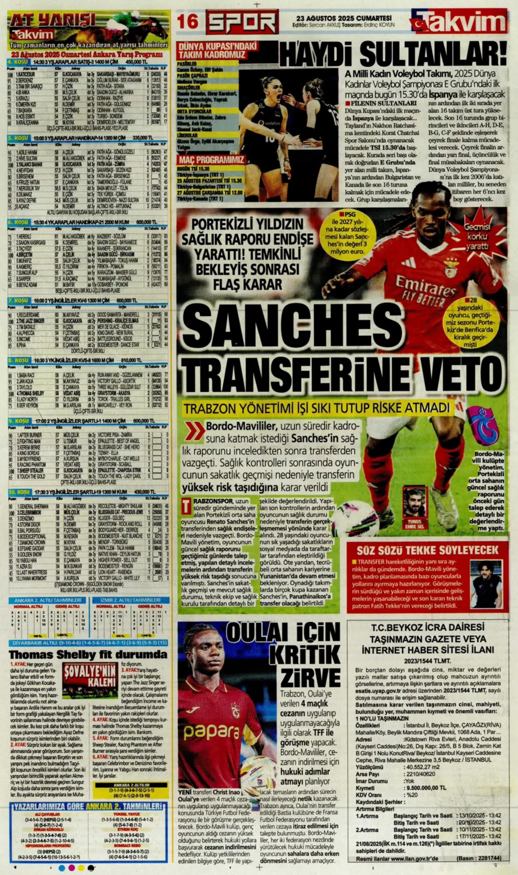 Sporda günün manşetleri... Fenerbahçe'nin transferdeki ana hedefi belli oldu