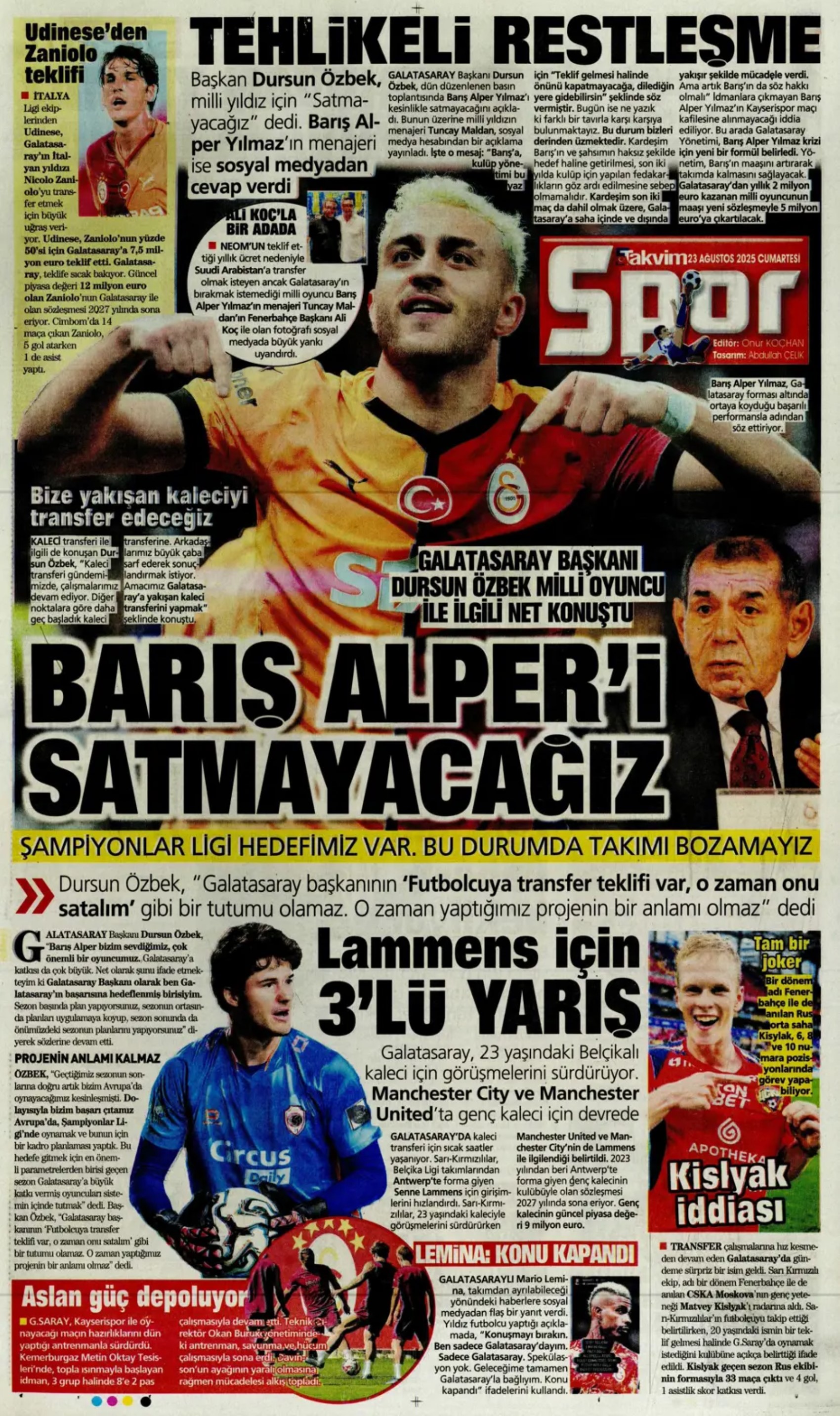 Sporda günün manşetleri... Fenerbahçe'nin transferdeki ana hedefi belli oldu
