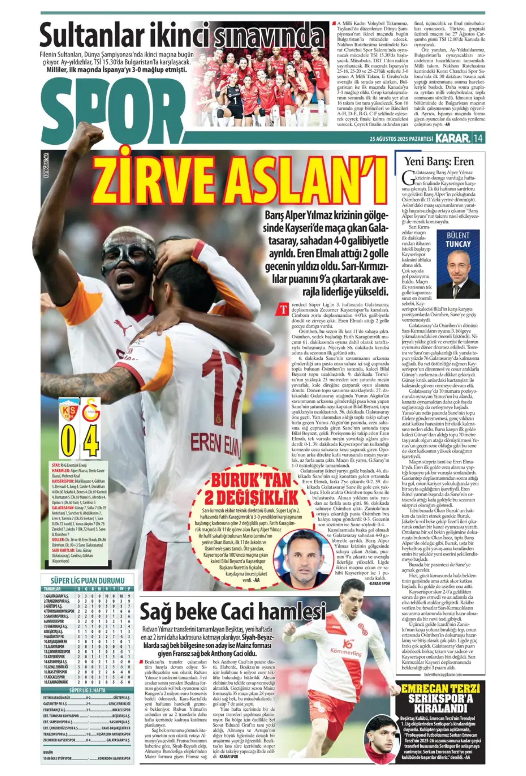 Sporda günün manşetleri... Fenerbahçe Kerem transferi sonrası bir ismi daha bitiriyor