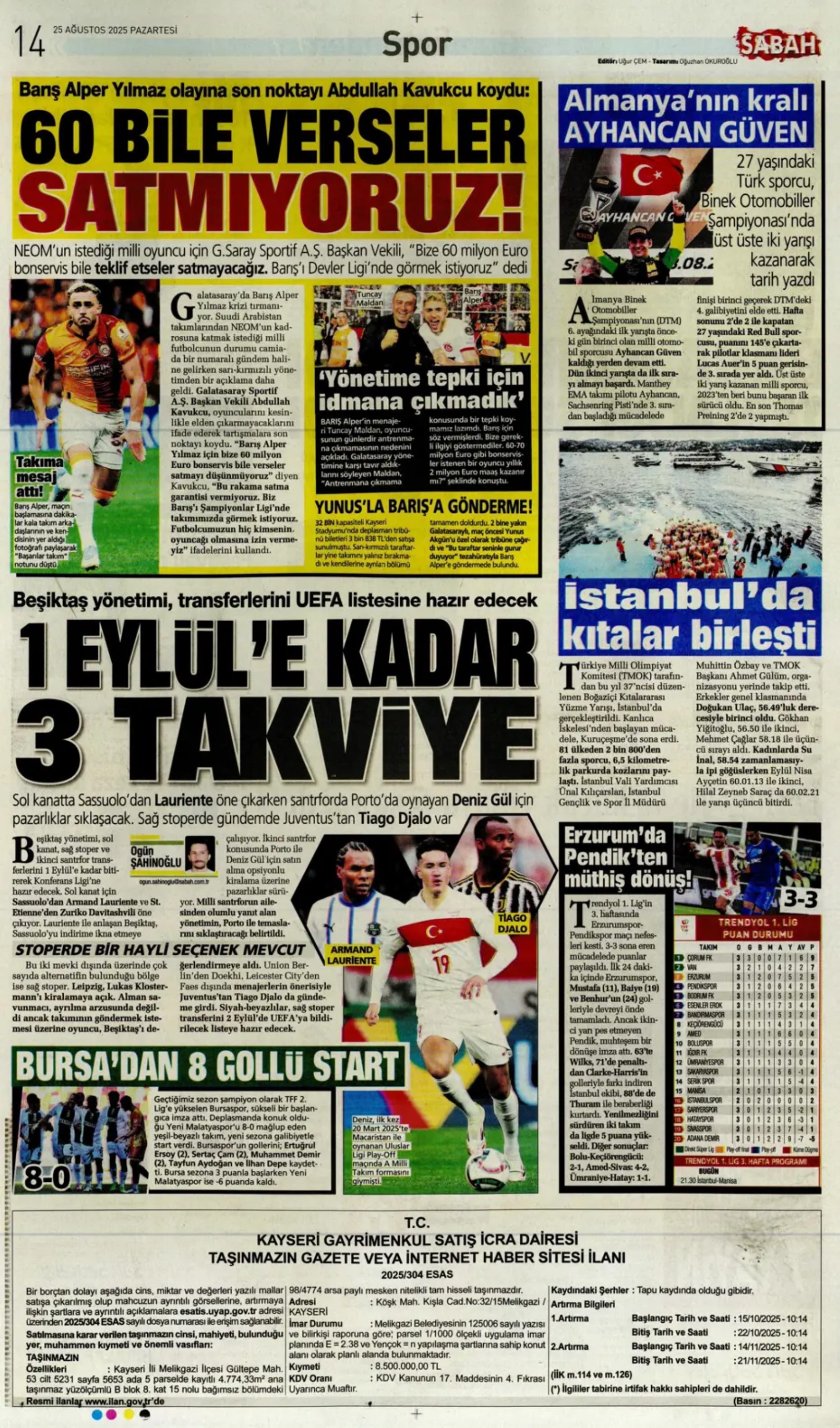 Sporda günün manşetleri... Fenerbahçe Kerem transferi sonrası bir ismi daha bitiriyor