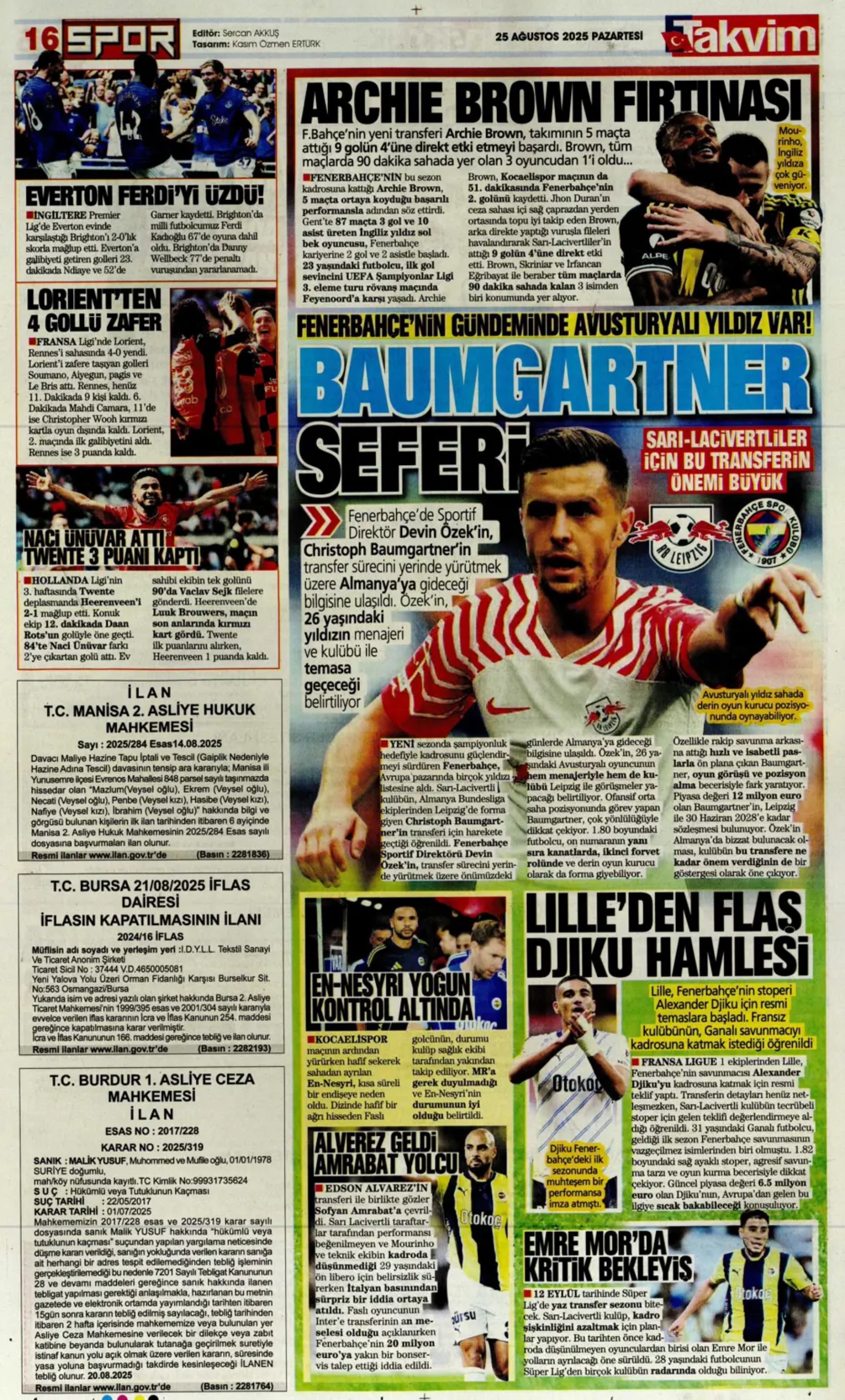 Sporda günün manşetleri... Fenerbahçe Kerem transferi sonrası bir ismi daha bitiriyor