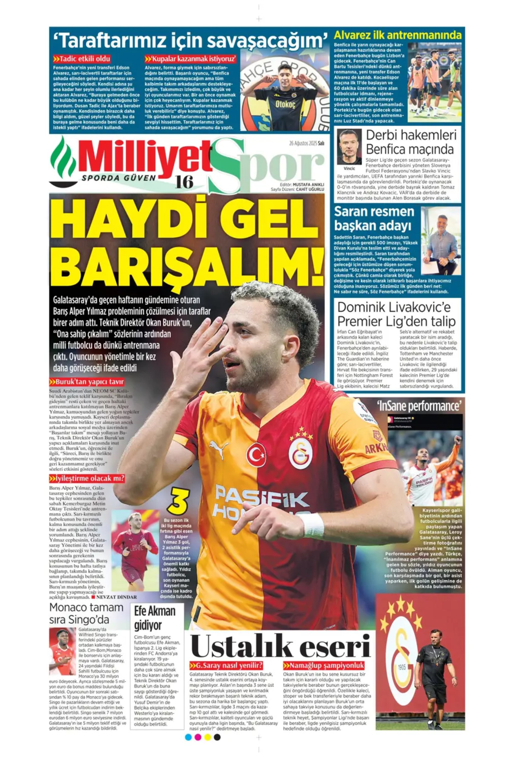 Sporda günün manşetleri... Galatasaray transferde atağa kalktı: Aslan, Singo transferini bitiriyor