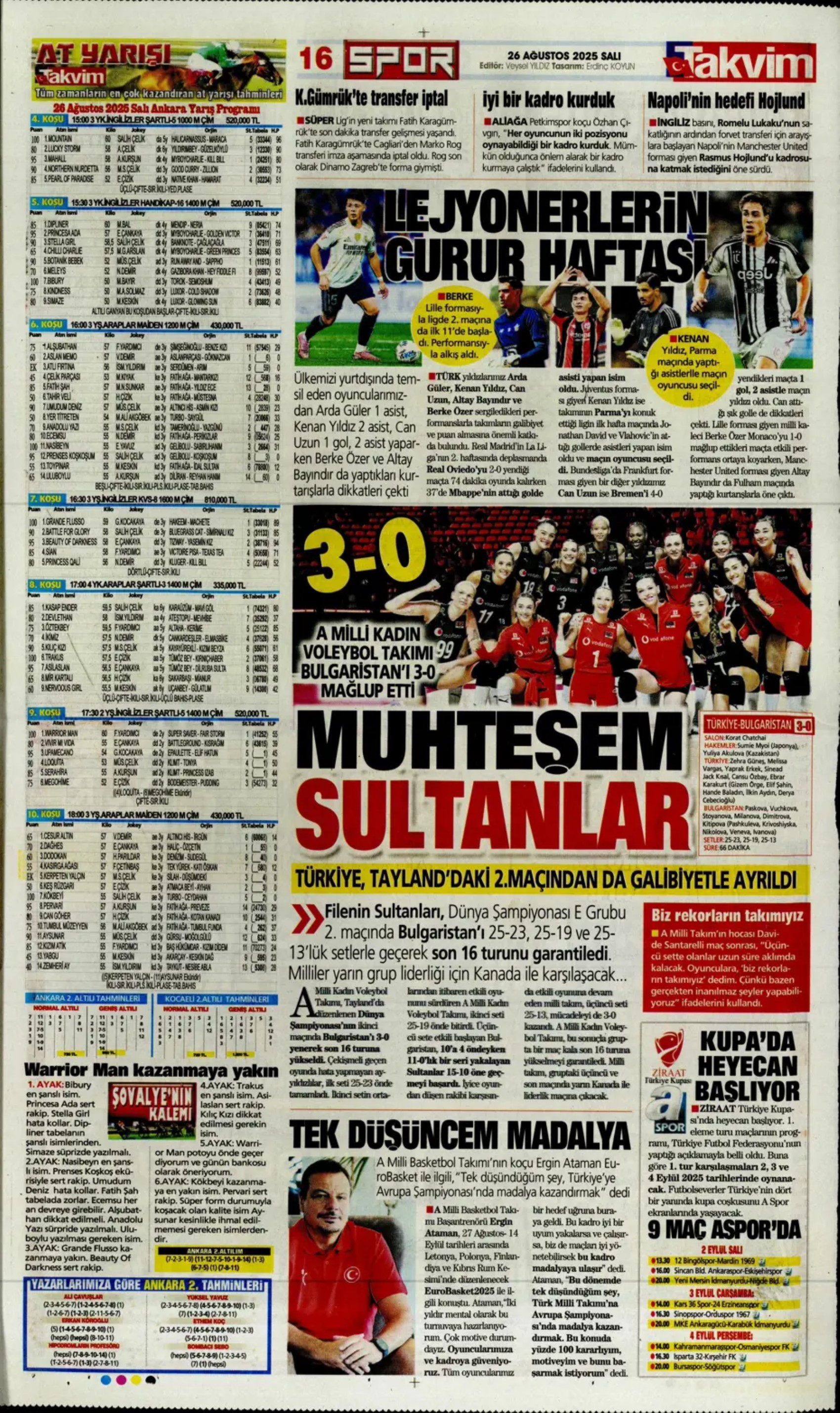 Sporda günün manşetleri... Galatasaray transferde atağa kalktı: Aslan, Singo transferini bitiriyor