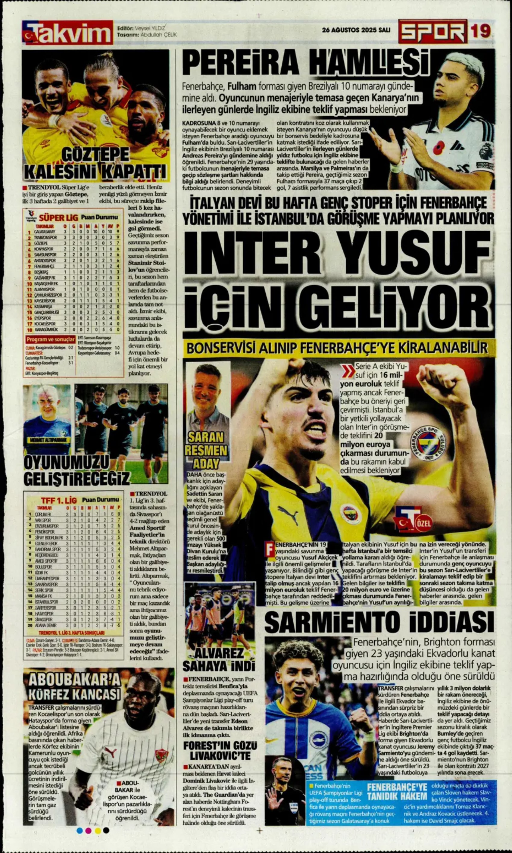 Sporda günün manşetleri... Galatasaray transferde atağa kalktı: Aslan, Singo transferini bitiriyor