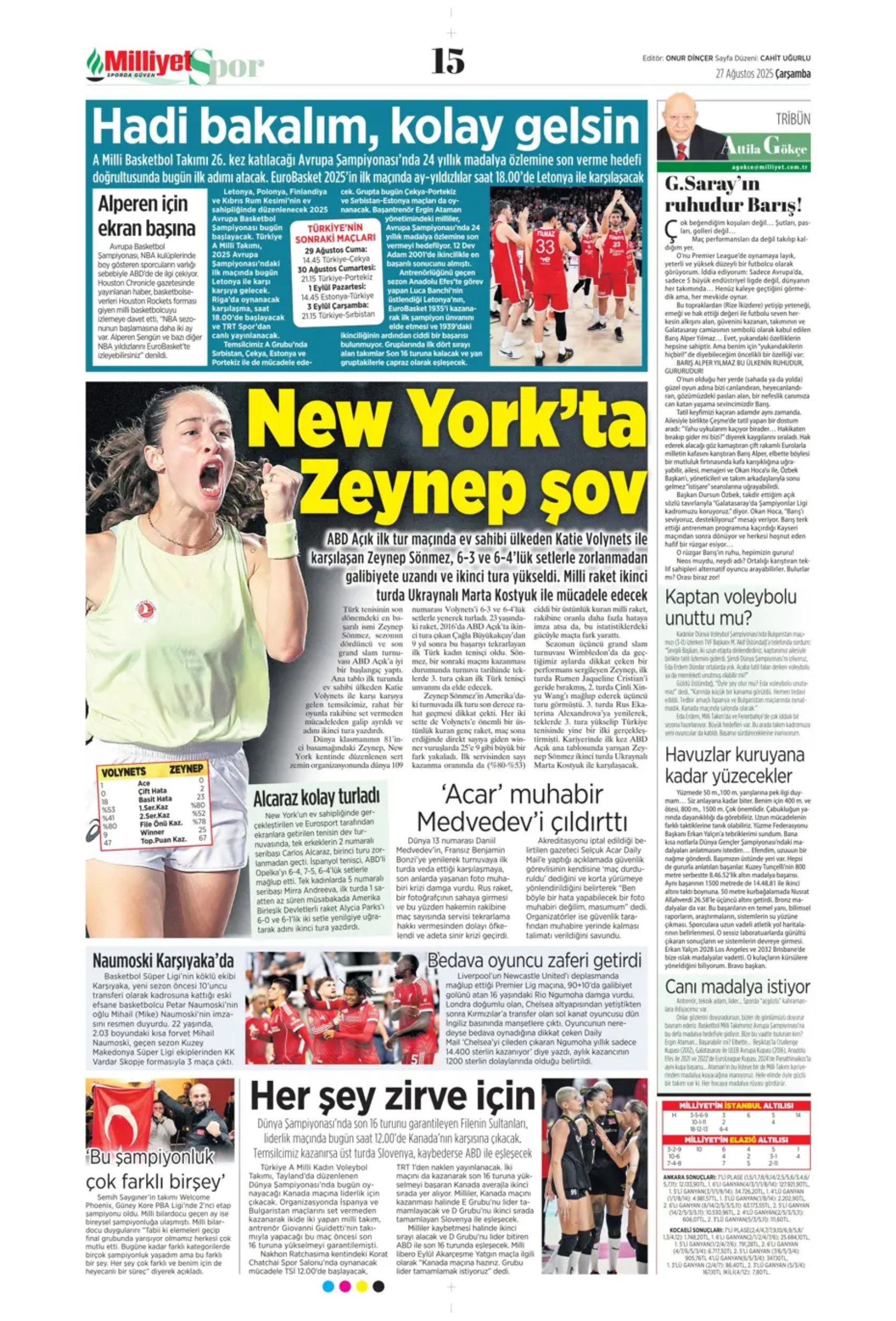 Sporda günün manşetleri... Fenerbahçe'nin liste başını Galatasaray alıyor