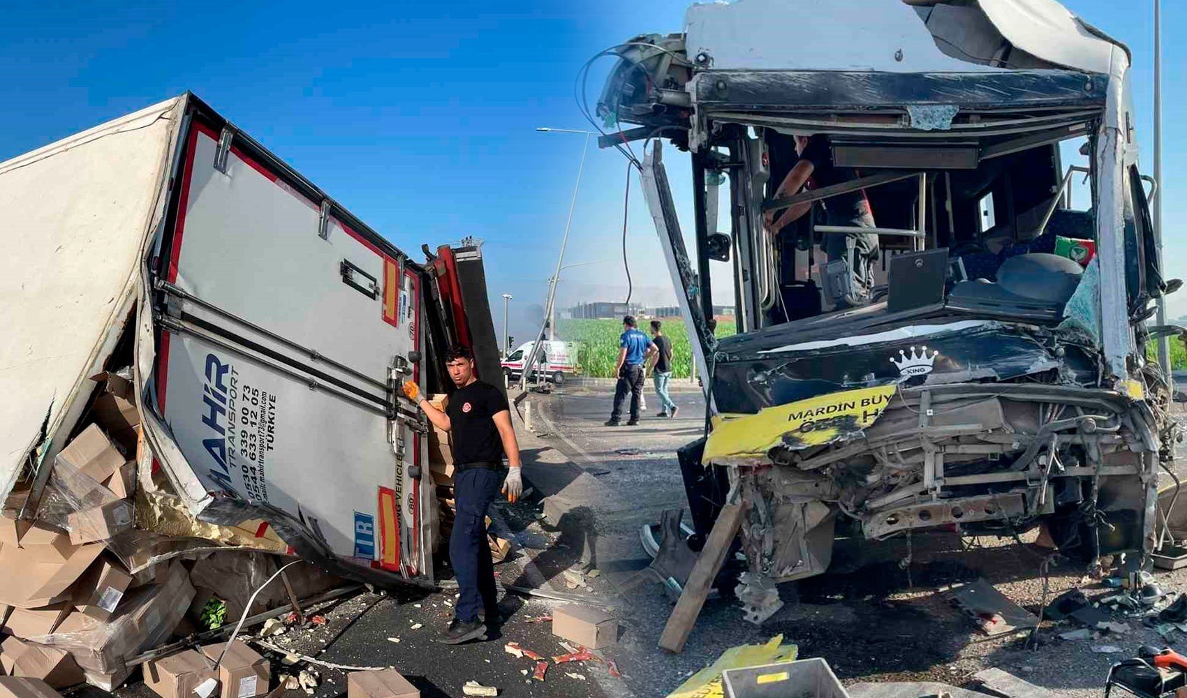 Mardin'de katliam gibi kaza! Halk otobüsü ile TIR çarpıştı: Ölü ve yaralılar var