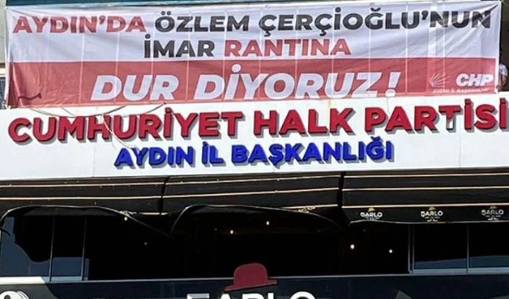 Aydın'da gençlik kollarından pankart tepkisi