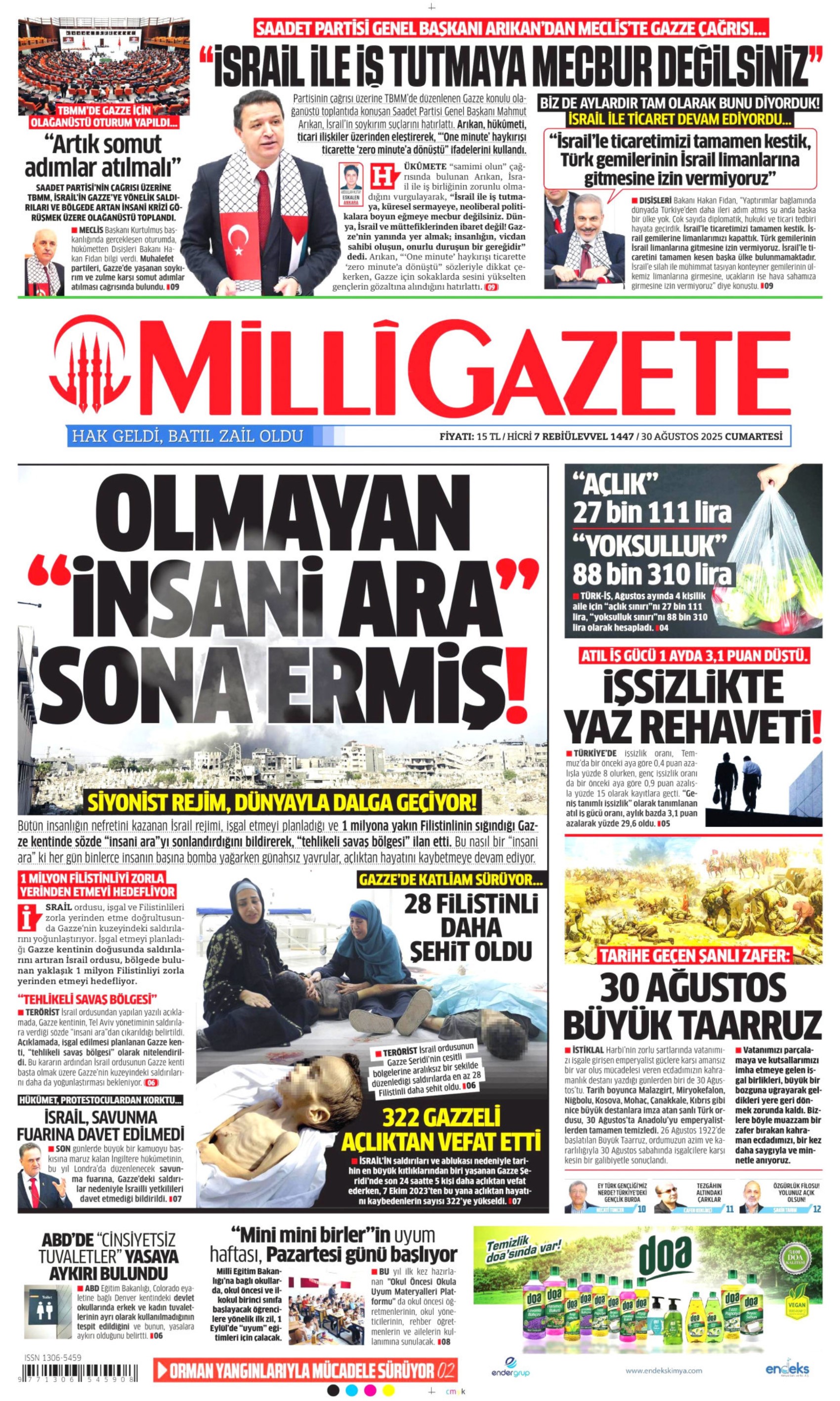 30 Ağustos 2025 gazete manşetleri: Gazeteler, 30 Ağustos Zafer Bayramı'nı nasıl gördü?