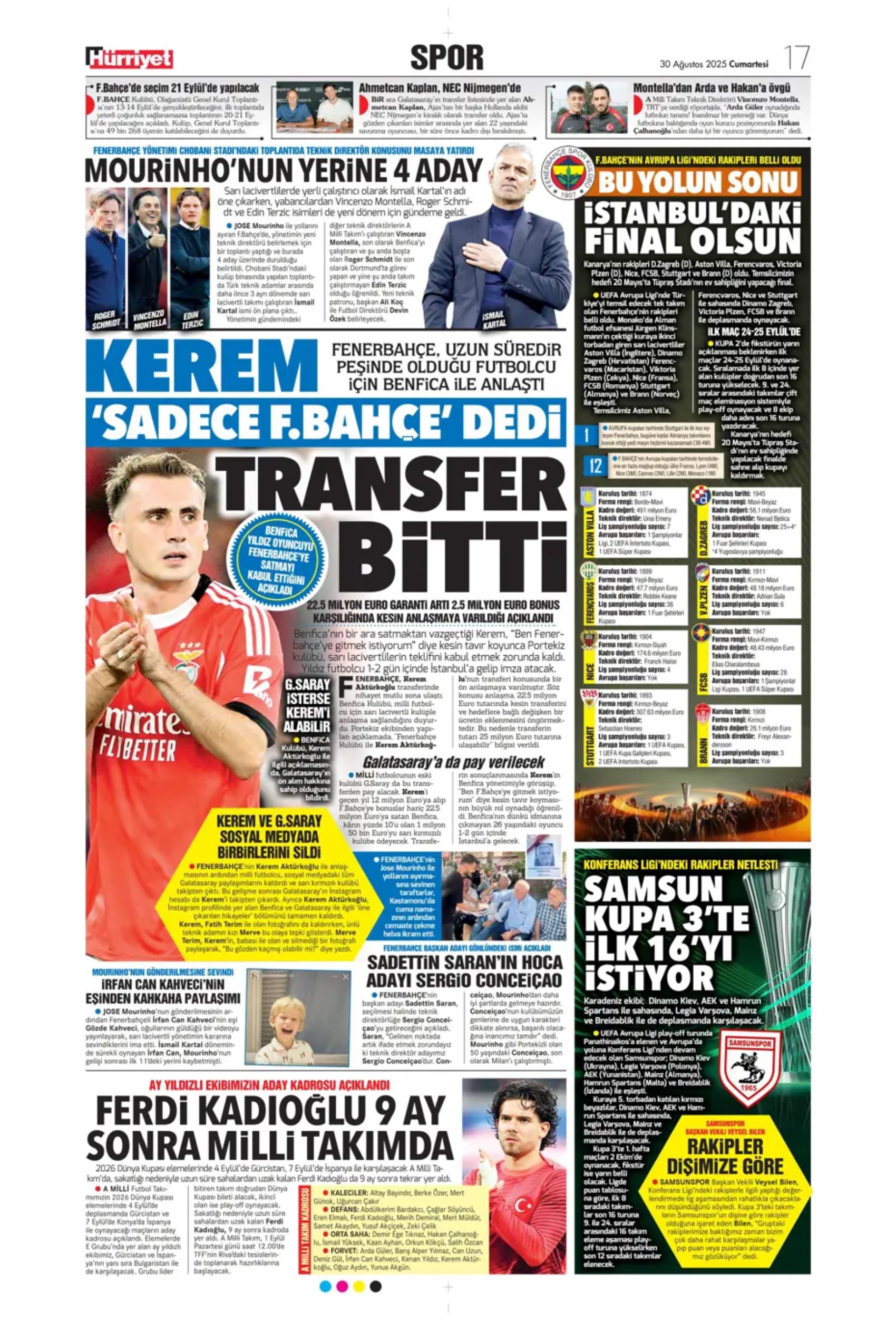 Sporda günün manşetleri... Mourinho ile ilgili o gerçek ortaya çıktı: Meğerse o maçtan önce kovulmuş!