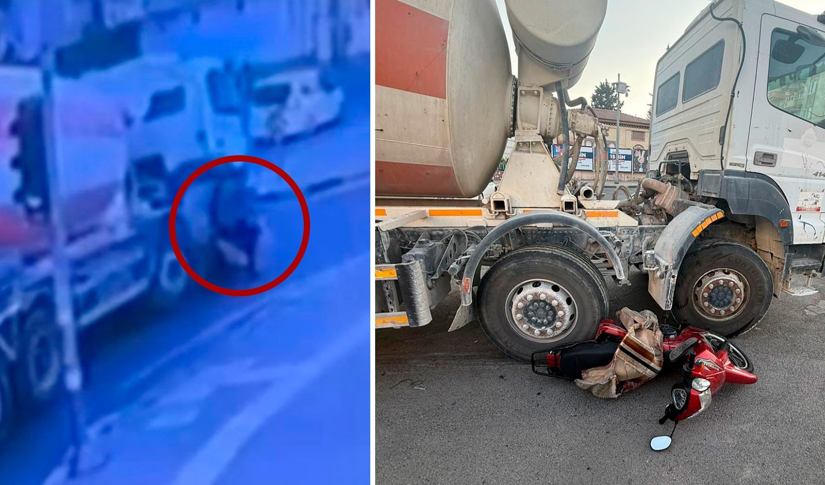 Kör noktada kalan motosiklet sürücüsü ölümden son anda kurtuldu! O anlar kamerada...