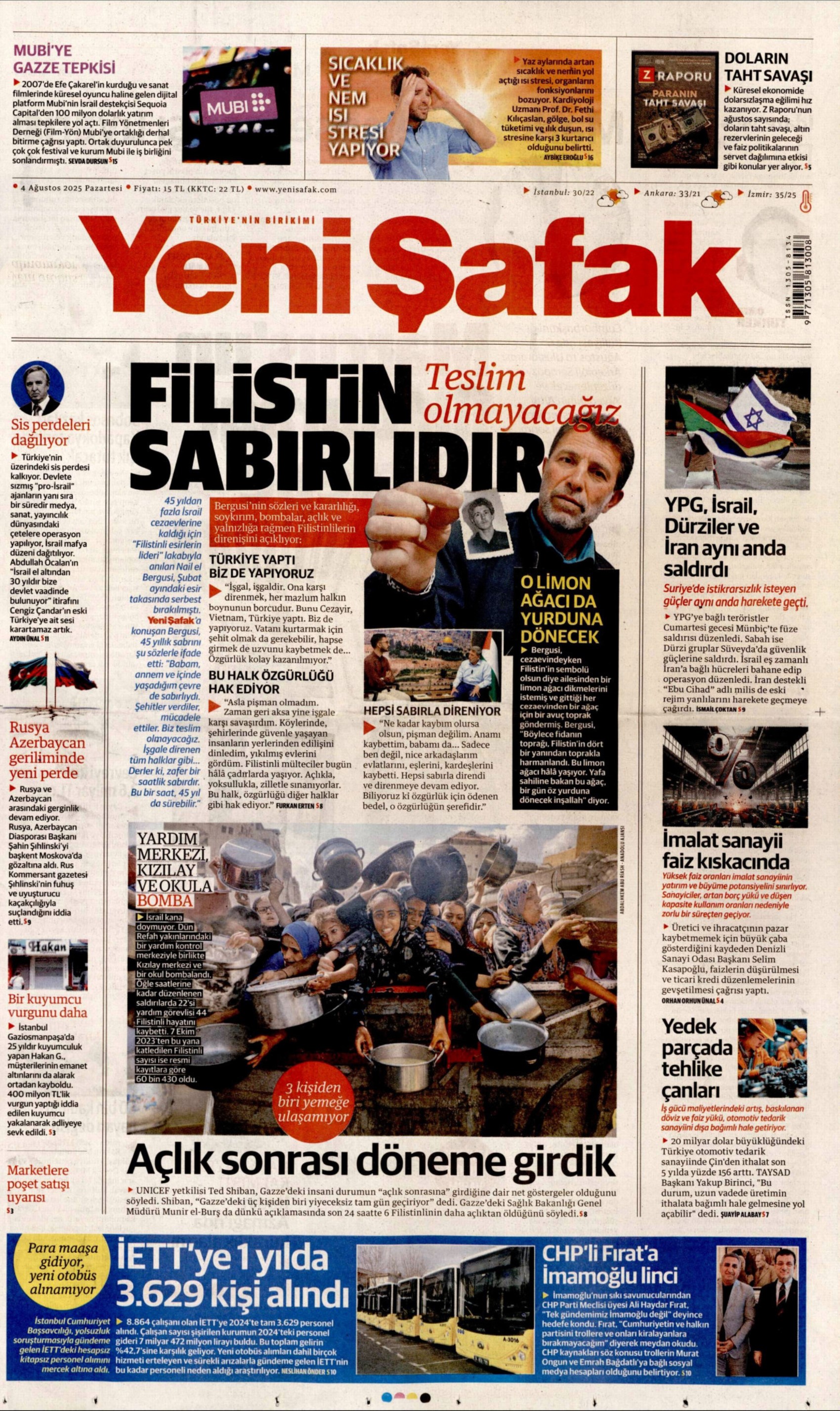 4 Ağustos 2025 gazete manşetleri: Gazeteler, İYİ Parti'nin Birinci Vazifen Mitingi'ni nasıl gördü?