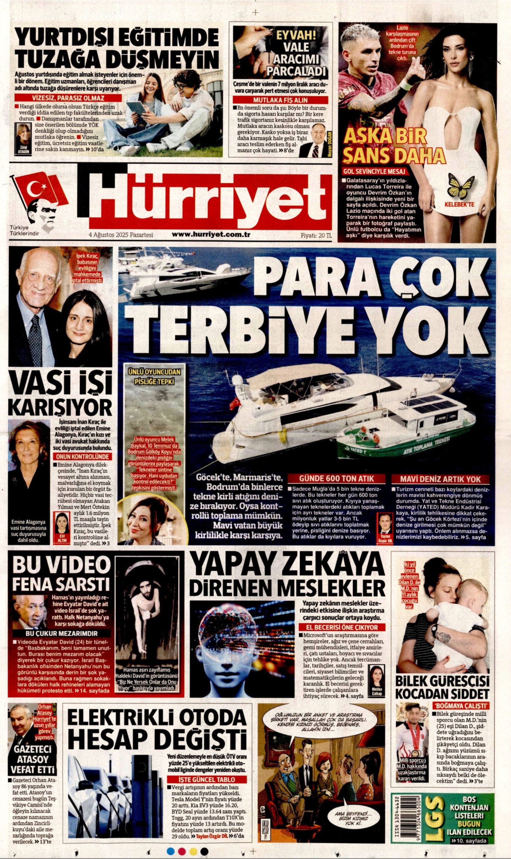 4 Ağustos 2025 gazete manşetleri: Gazeteler, İYİ Parti'nin Birinci Vazifen Mitingi'ni nasıl gördü?